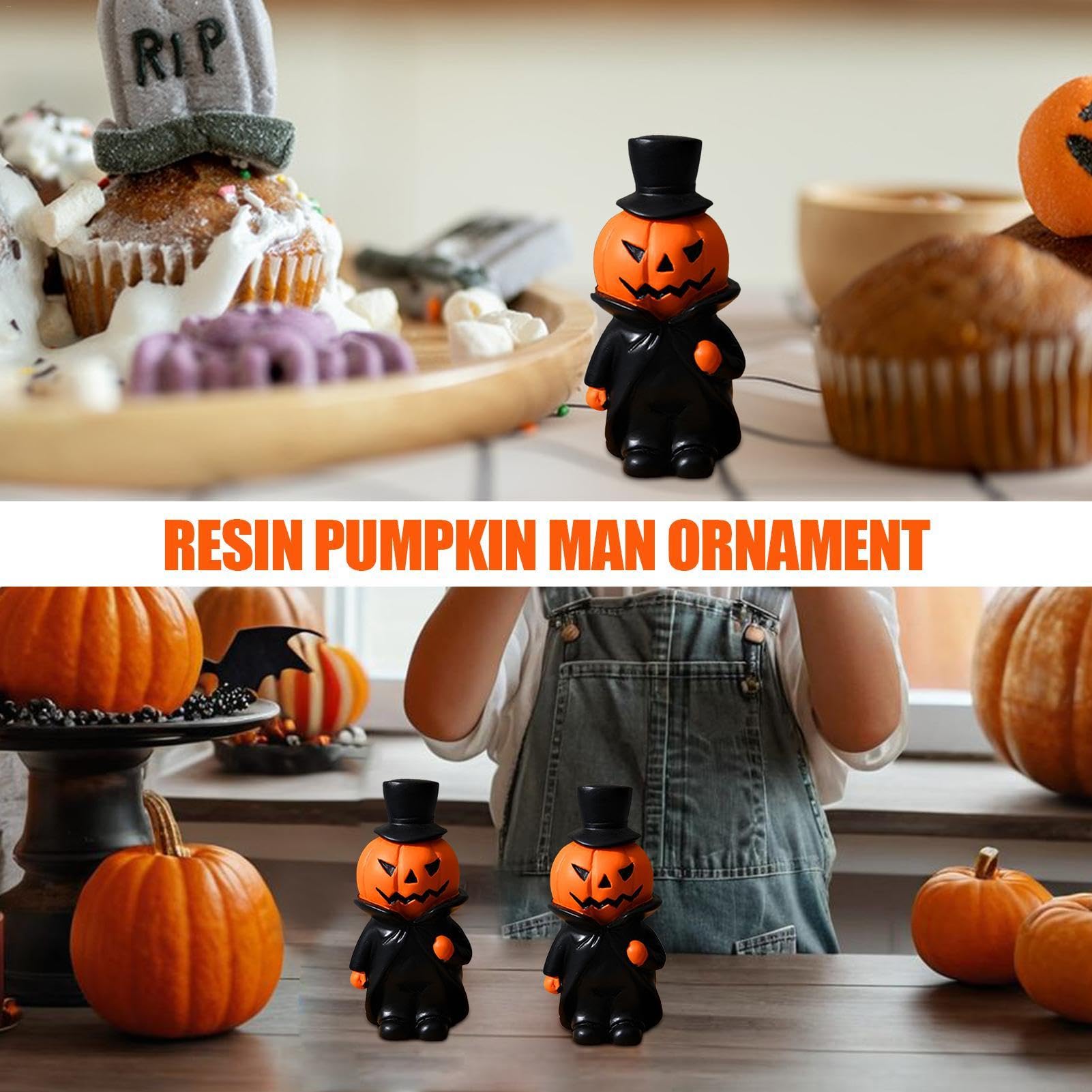 Amazon.co.jp: カボチャの置物 - カボチャの男 ハロウィーンの
