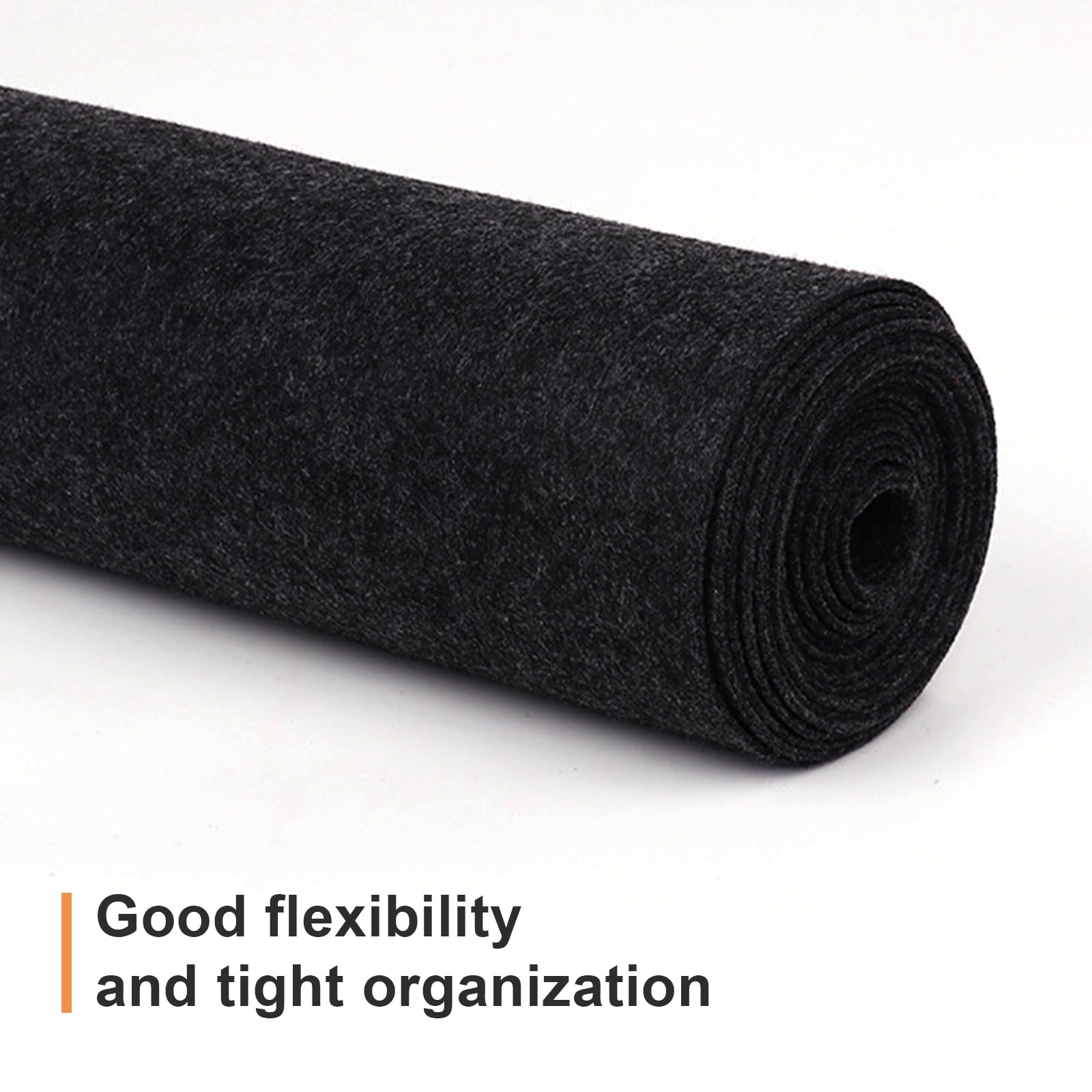 Filzstoff Meterware 40x250 Cm - Dunkelgrau Polyester Für Auto Camper Basteln