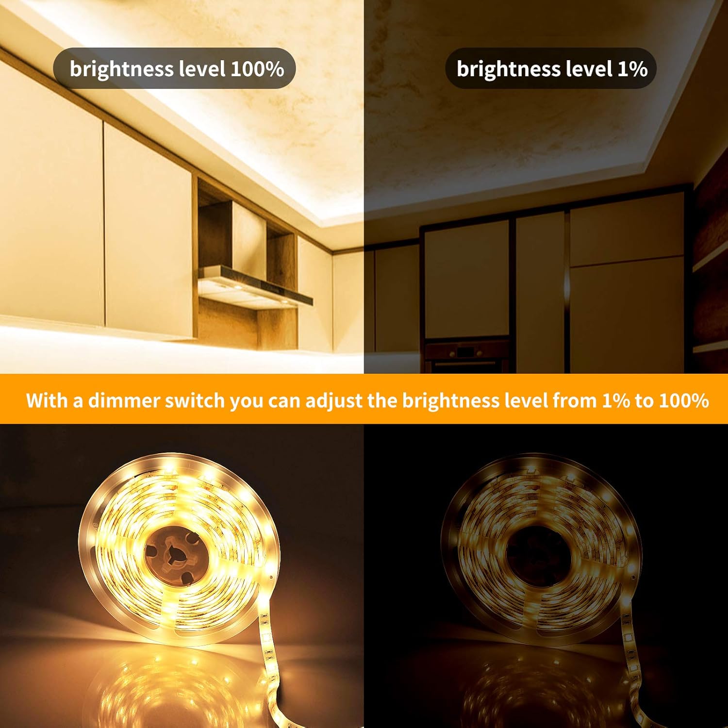 Uр Tо 40% оƒƒ Bewahly LED Strip Light, 3000K-6000K Tunable White, 65.6ft Dimmable Bright LED Tape Lights, 2835 LED , Strong 3M Adhesive, Suitable for Home, Kitchen, Under Cabinet, Bedroom Authеntіс Crаzу Dеаlѕ Bewahly LED Strip Light, 3000K-6000K Tunable White, 65.6ft Dimmable Bright LED Tape Lights, 2835 LED , Strong 3M Adhesive, Suitable for Home, Kitchen, Under Cabinet, Bedroom