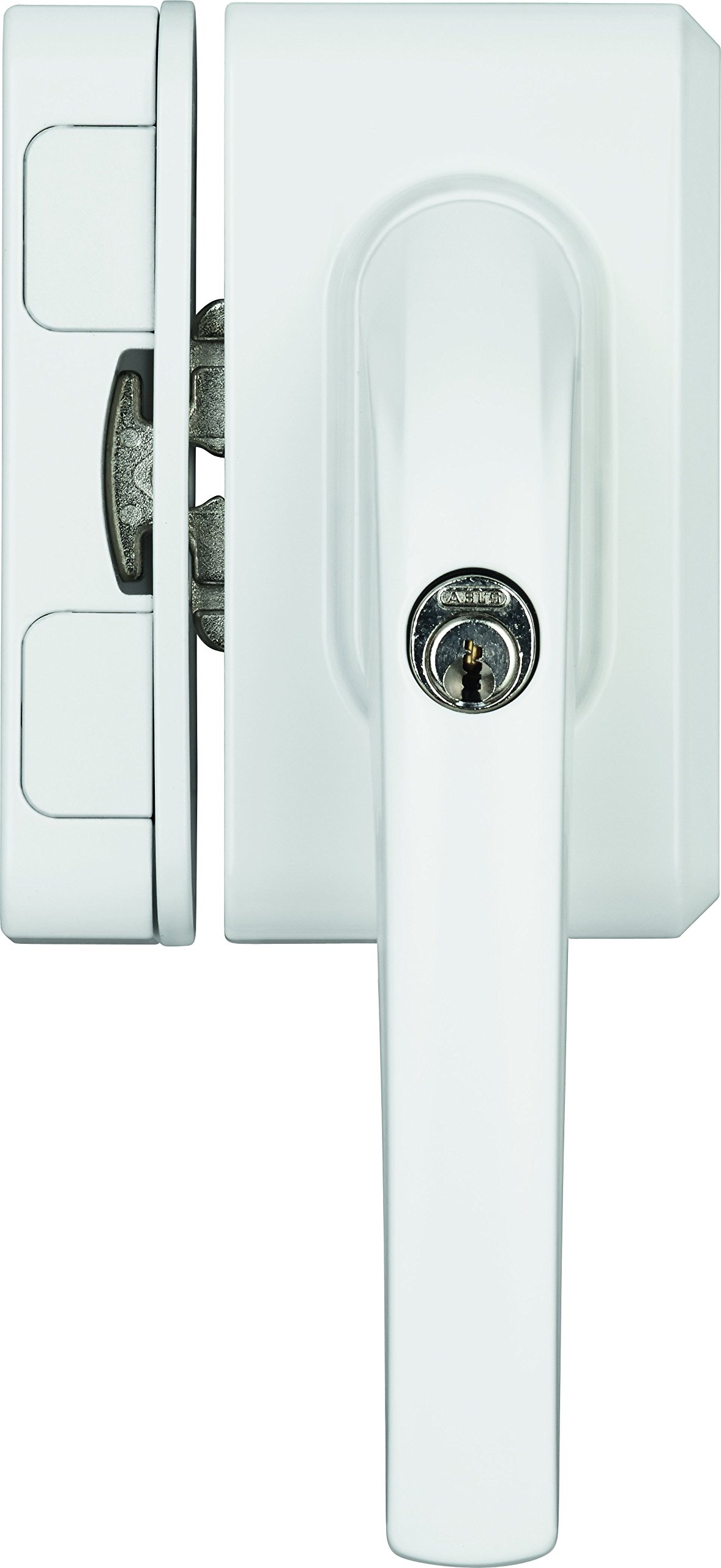 ABUS Fenster-Zusatzsicherung FO500N AL0089 - Fensterschloss mit Druckzylinder, gleichschließend - ABUS-Sicherheitslevel 10 - 71328 - Weiß | Druckzylinder, Kindersicherung, Kippstellung, Dornmaß 30 mm, Druckwiderstand über 1 Tonne, Sicherheitslevel 10