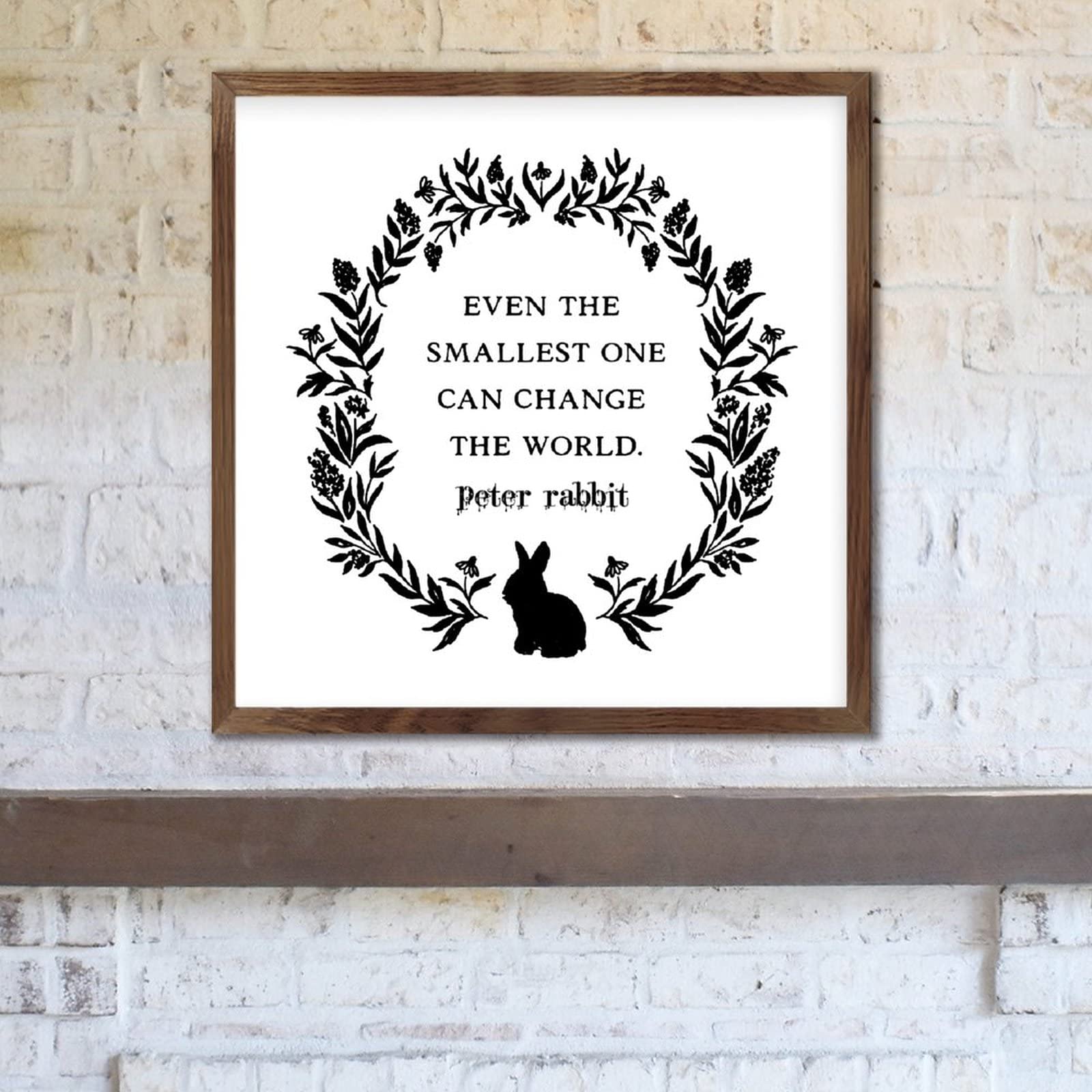 Peter Rabbit Famous Quotes White Rabbit Fluid Art Frame