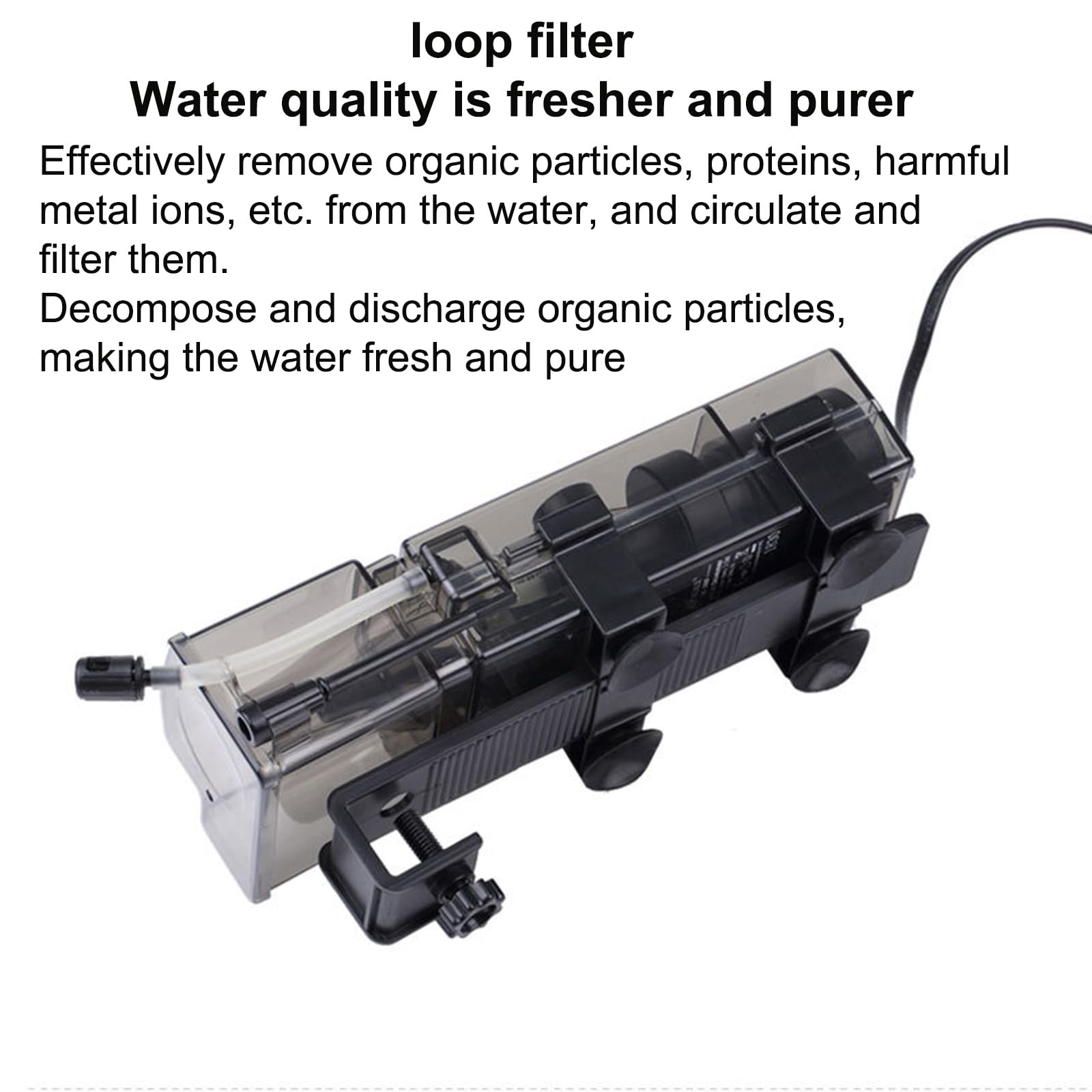 Écumeur de protéines de Surface pour Aquarium, Filtre à écumeur de Surface, décompose et élimine Les Particules organiques, pour Une Eau fraîche et Pure, idéal pour Les Aquariums d'eau de mer