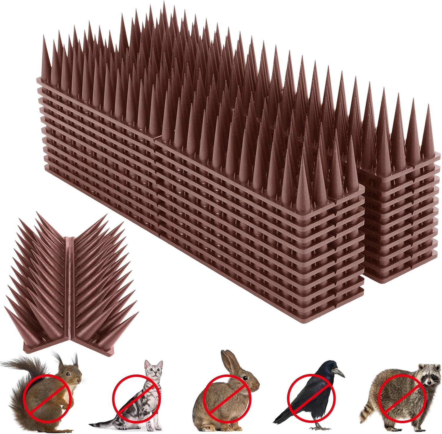 Bird Spikes, 20 Packs Bird Deterrent, Raccoon and Squirrel