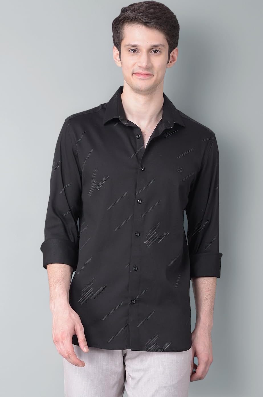 Men's Black Printed Shirt