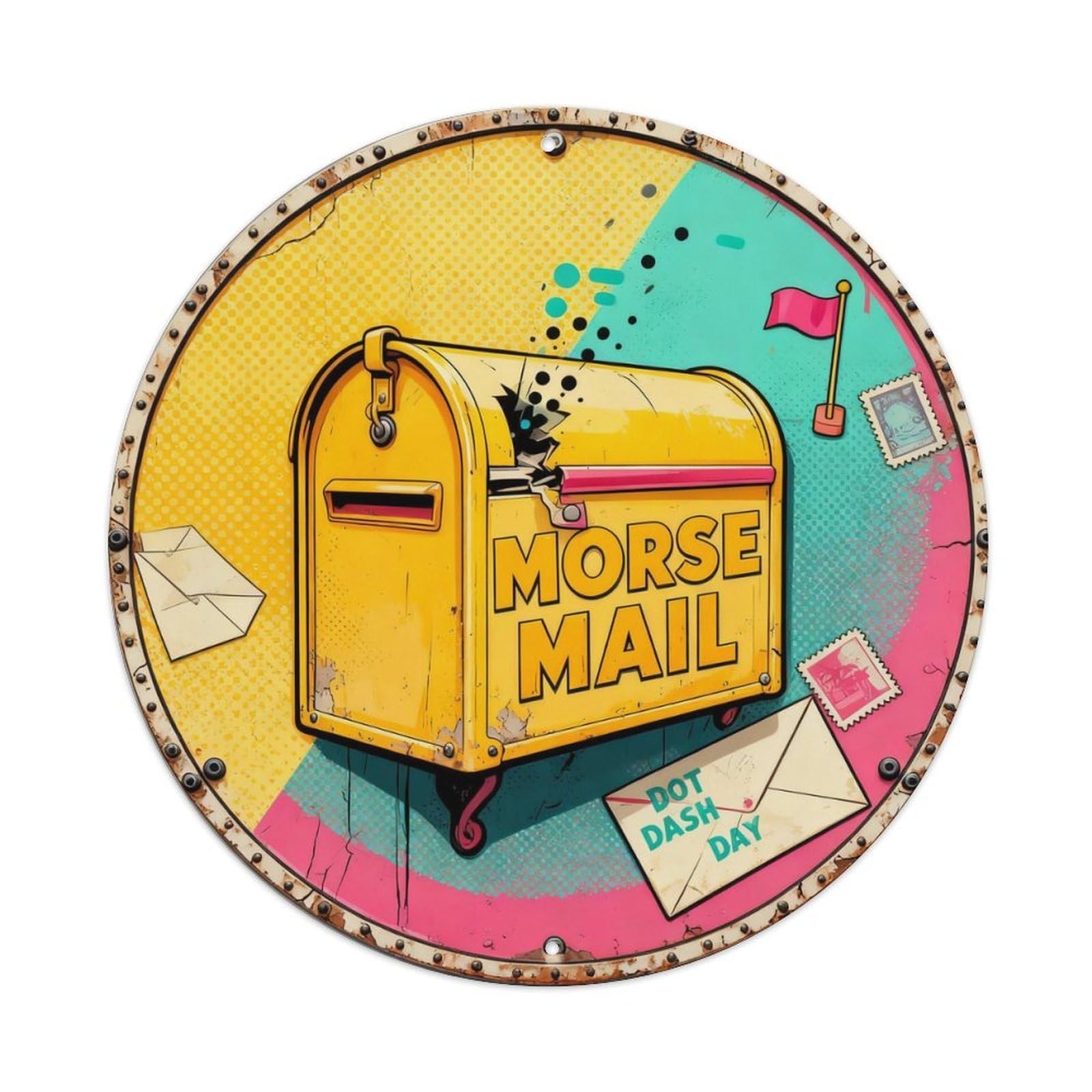 Morse Mail Sign Metal Tin Sign Plaque