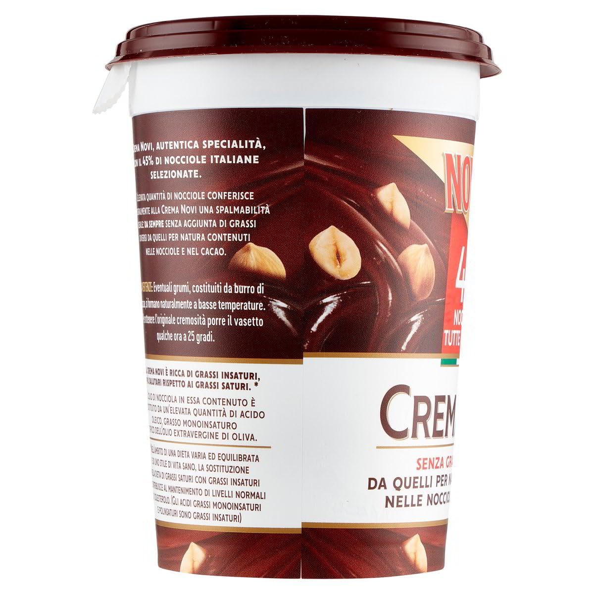 Italian Gourmet Novi Haselnuss-Kakao-Creme 45% Haselnüsse 6x350g + Polpa