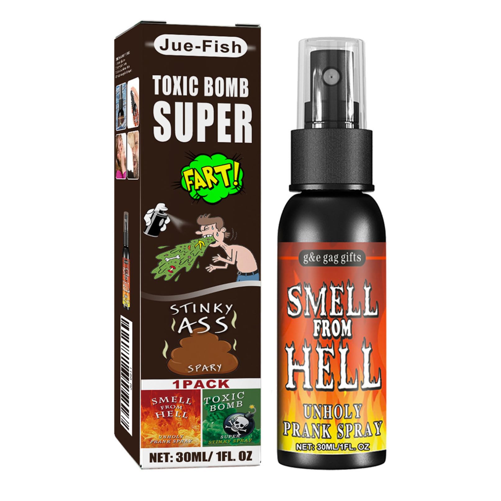 YiZYiF Fart Spray Farting Prank Smelly Bottle Smell Bombe-Prank Stink Spray Extra Strong Fart Spray That Smells of Stinkear Hell One Size