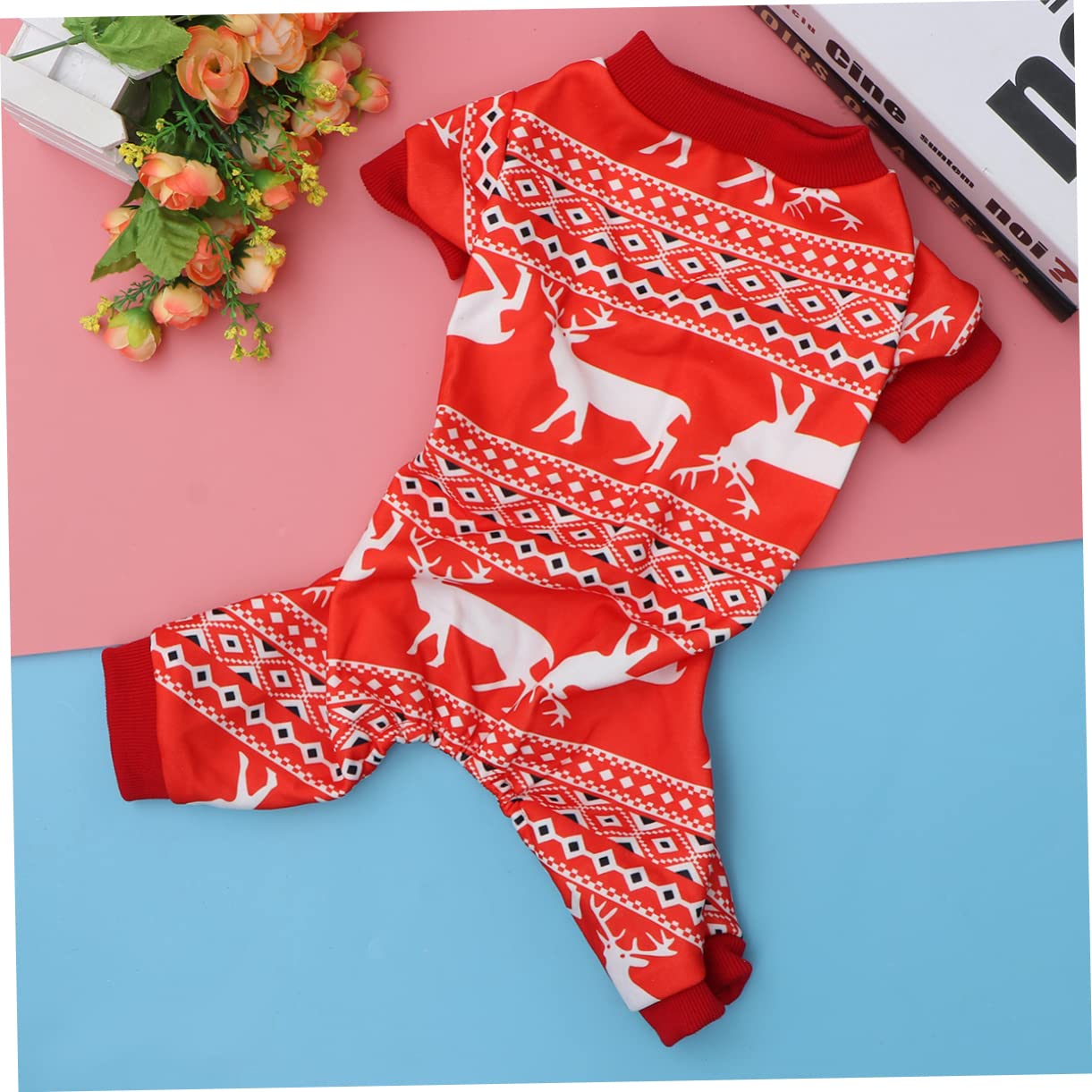BESPORTBLE 3 Pz Panno Natalizio per Cani Felpa con Cappuccio Canestro da Basket per Uccelli Costume Caldo per Cani Vestiti di Natale Chihuahua Animale Domestico Costumi Natalizi Rosso