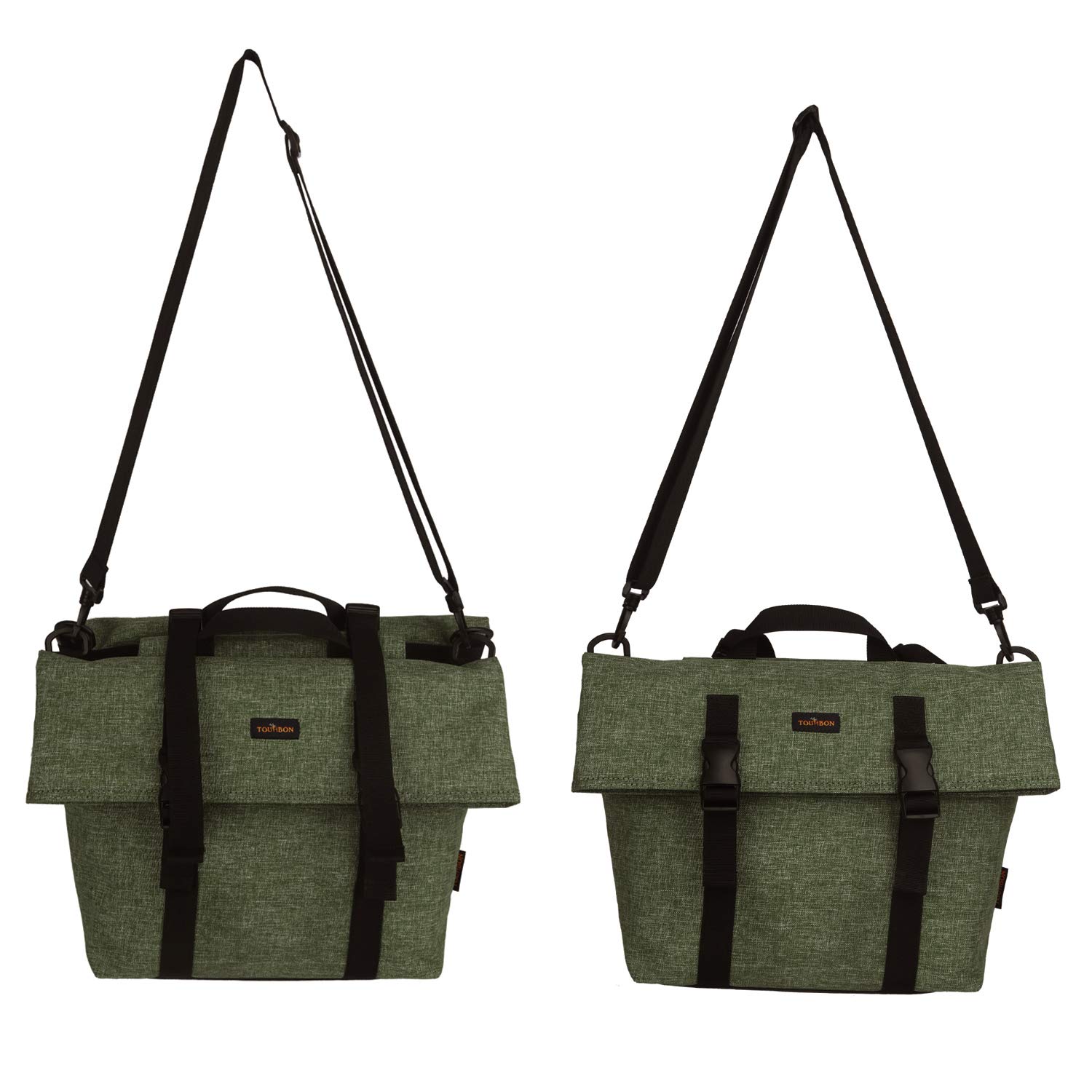 TOURBON Sacoche Double en Nylon pour vélo - Sac de siège arrière de Moto