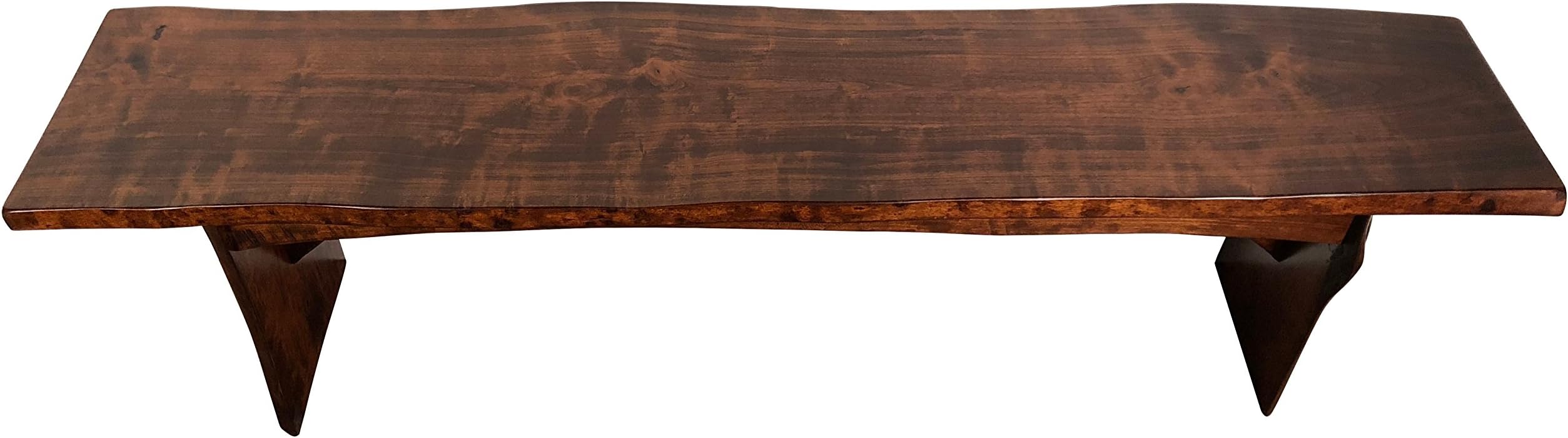 Amazon Com Live Edge Wooden Bench Solid Wood Dining Bench Rustic Home Decor Furniture Natural Edge Wooden Slab Bench 4 Long Rustic Cherry Wood With Asbury Stain Table Benches