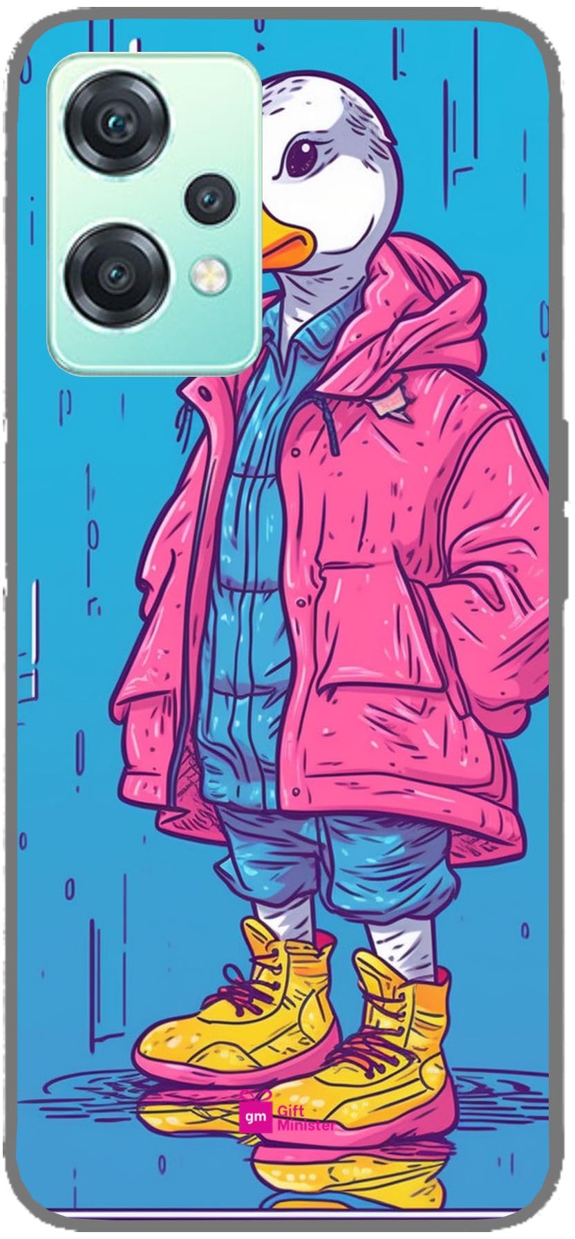 Gift Minister Silicone Designer Cover for One Plus Nord Ce 2 Lite 5G Light Purplenone - Cartoon Inquisition Duck Hip Hop Aesthetics Pink Blue Anime Comics Bold Block Prints Mashup Styles 1Pcs 16961