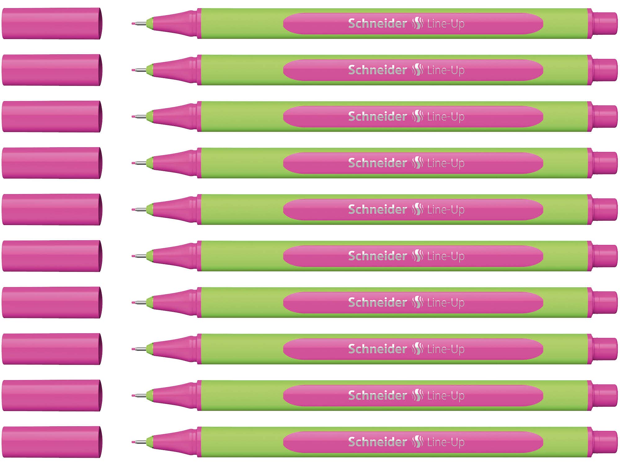 Schneider Line-Up Fineliner 0.4 mm Line Width Made of Bio-Based Plastic, Awarded with The Blue Angel, Pack of 10, Fashion Pink — image 1