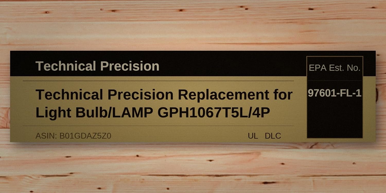 Technical Precision Replacement for Light Bulb/LAMP GPH1067T5L/4P