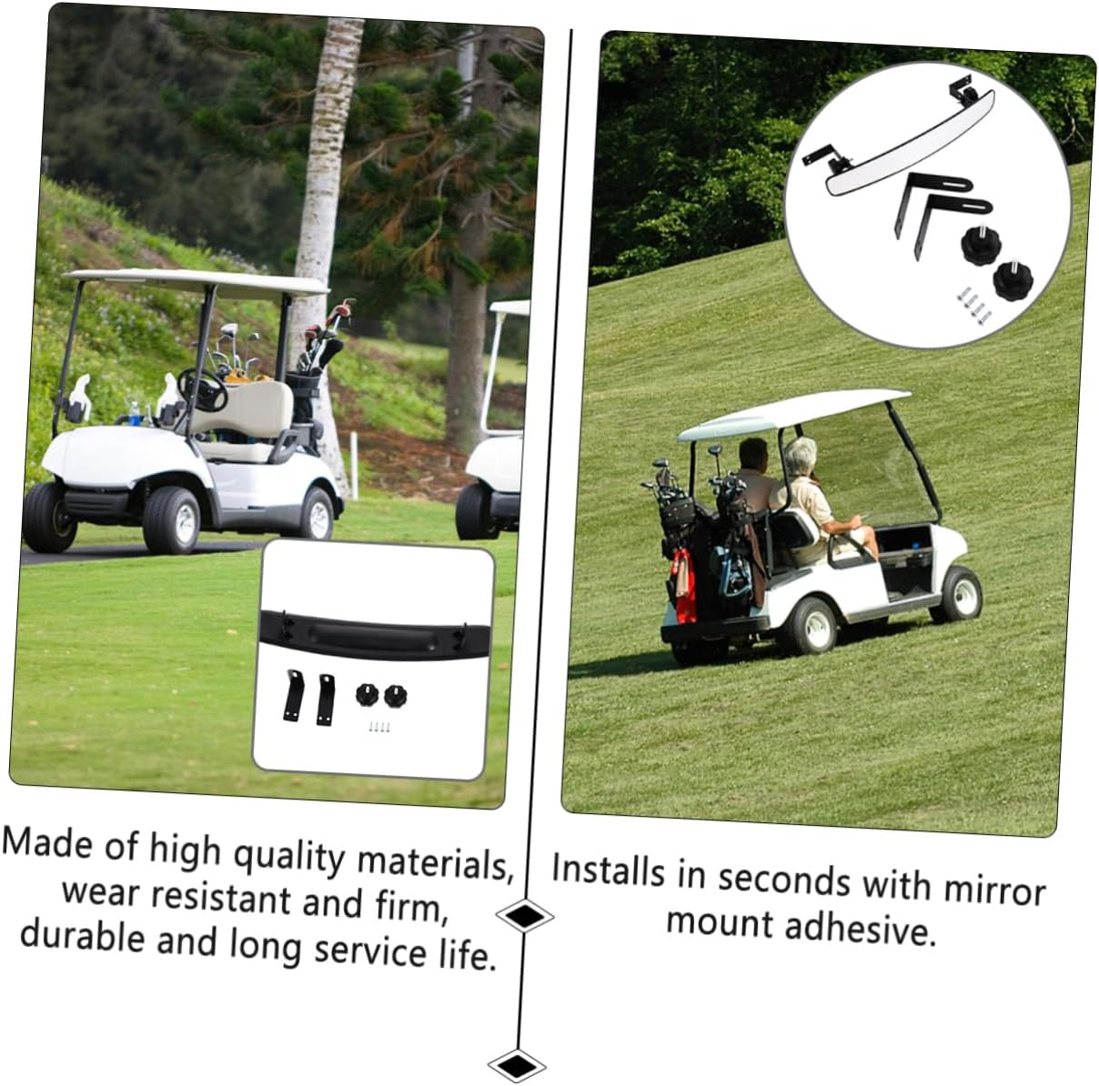 ABOOFAN Car Interior Observation Mirror Shatterproof Rearview Mirror for Enhanced Visibility and Safety for Backing Up and Parking Durable Design for Long Term Use