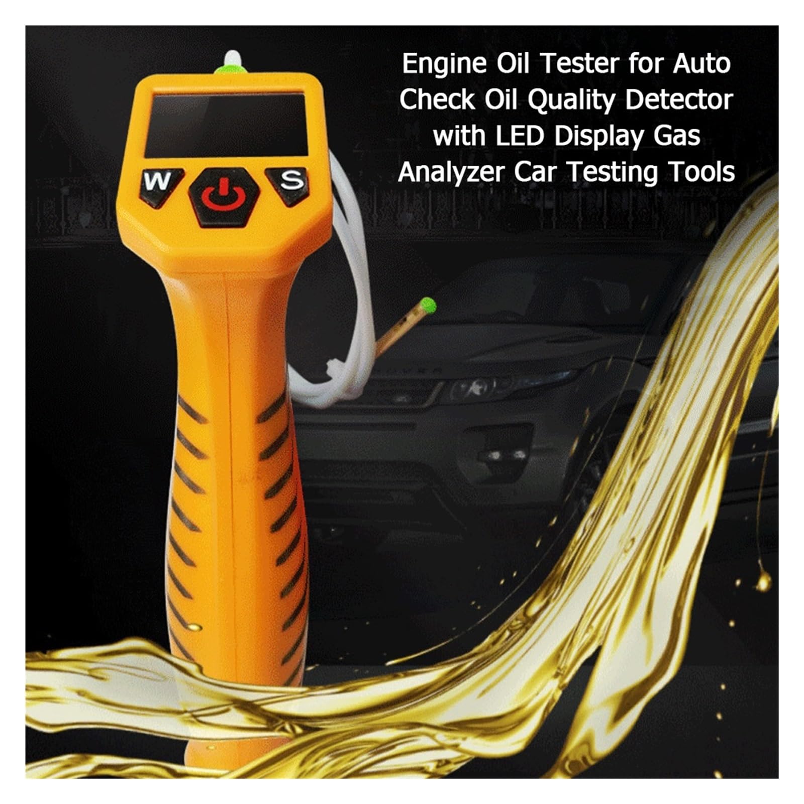 EDEDE Tester Liquido Freni, Tester 'Olio Motore for Il Controllo Automatico Rilevatore A qualità 'Olio for Automobili con Display A LED Analizzatore di Gas Strumenti di Prova 'Olio