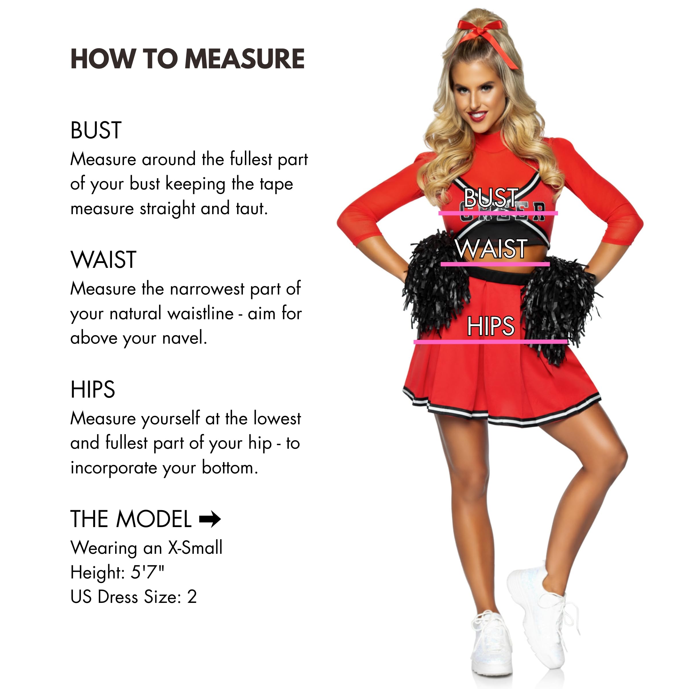 Leg Avenue Varsity Cheerleader Babe Costumi da donna Donna