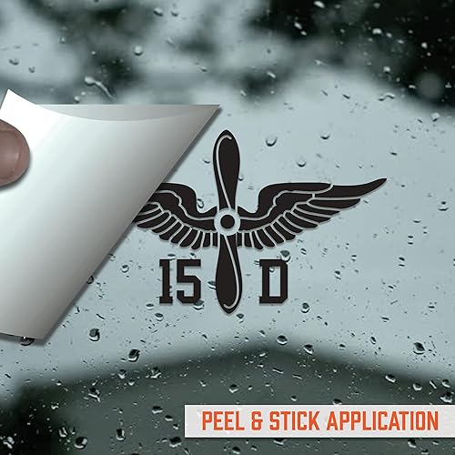 Miniatura 2 de Inkfidel 15D Aircraft Powertrain Repairer Prop Insignia Vinyl Decal (Black)