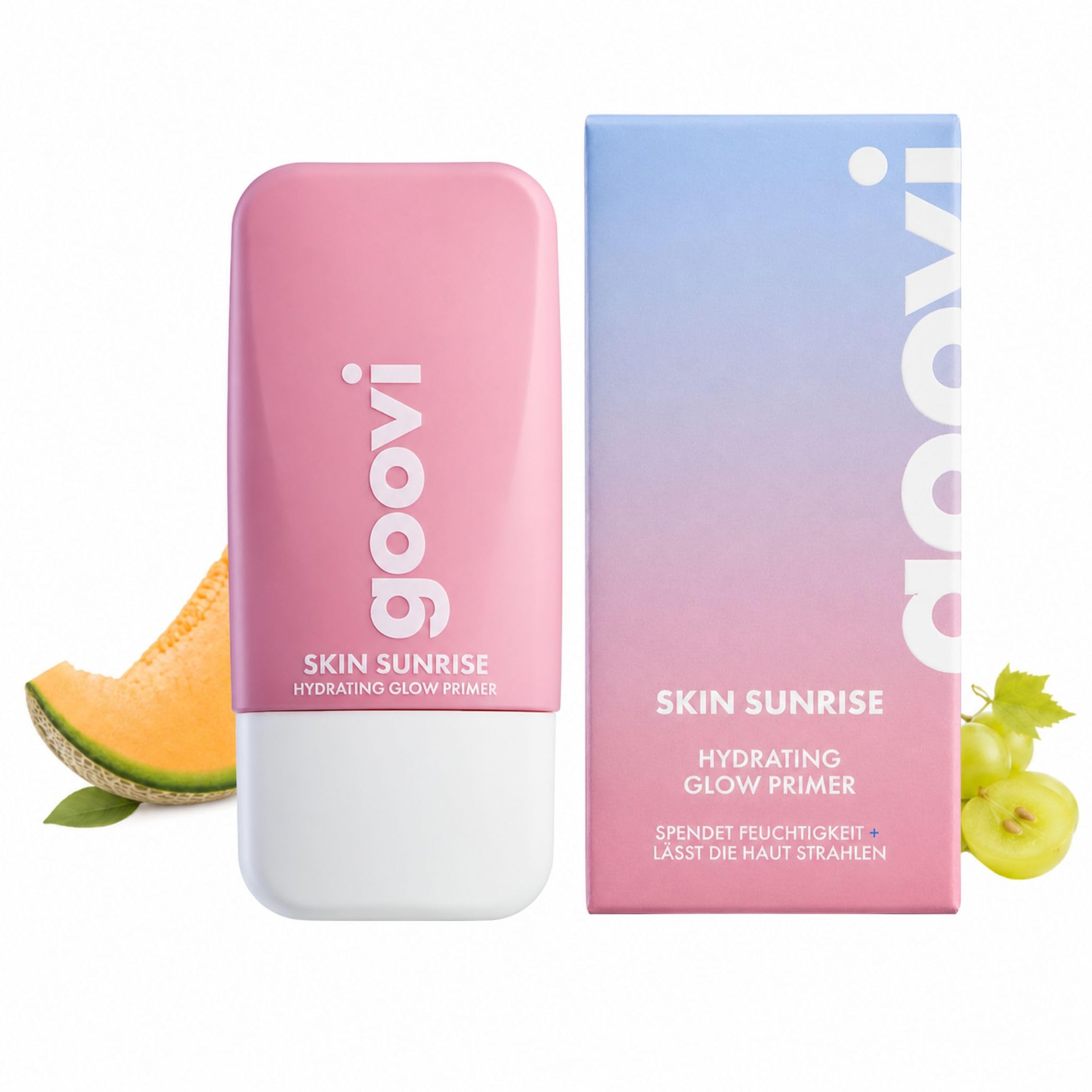 GOOVI Skin Sunrise Primer - Feuchtigkeitsspendender Gesichtsprimer mit Glow-Effekt - für strahlende Haut & langanhaltendes Make-up - 28ml