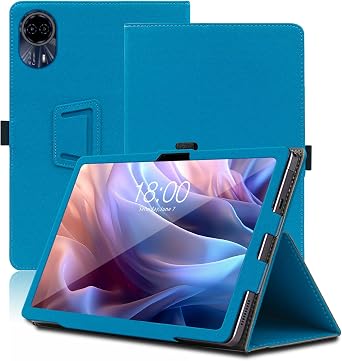 Case for Teclast T65 Max, 12.95 inch, Teclast T65 Max Tablet Case, Folding Stand Protective Cover with Pencil Holder and Wrist Strap, Full Protection. Light Blue