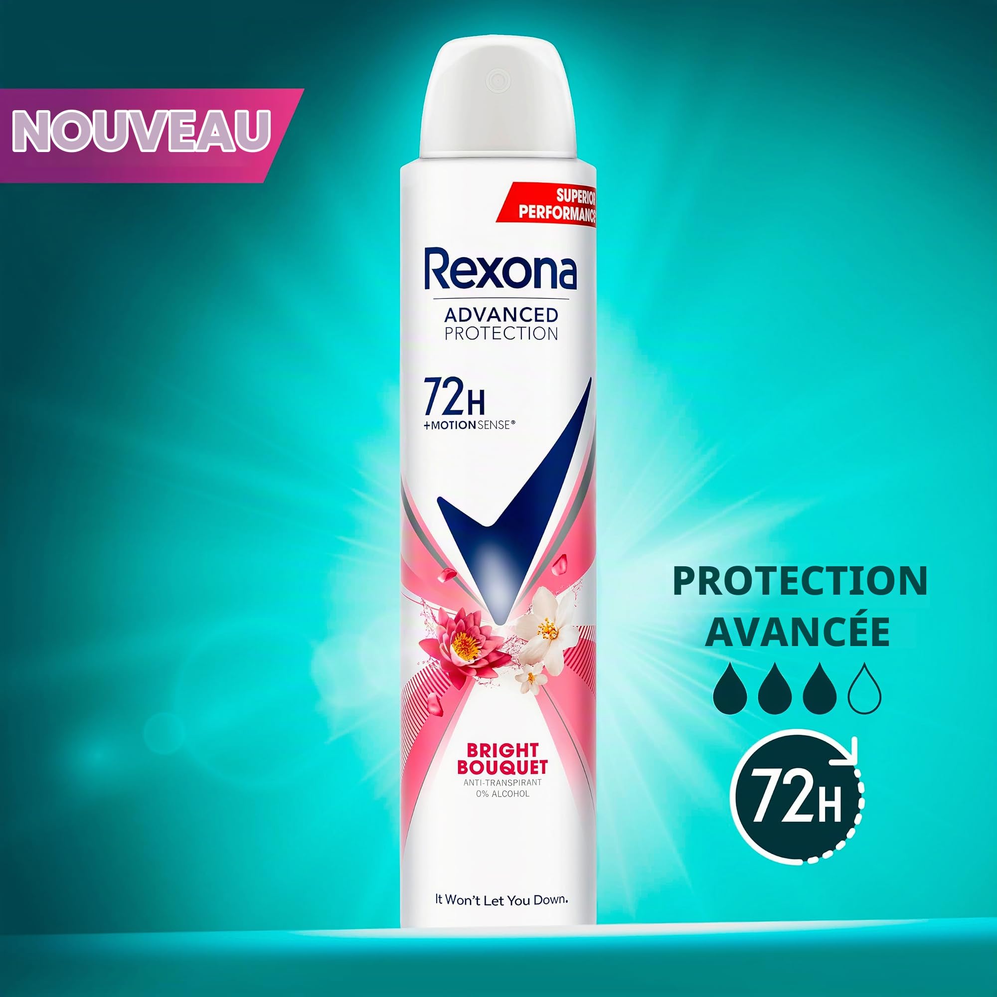 Rexona Advance Protection Bright Bouquet Deodorant Spray 72 Hour