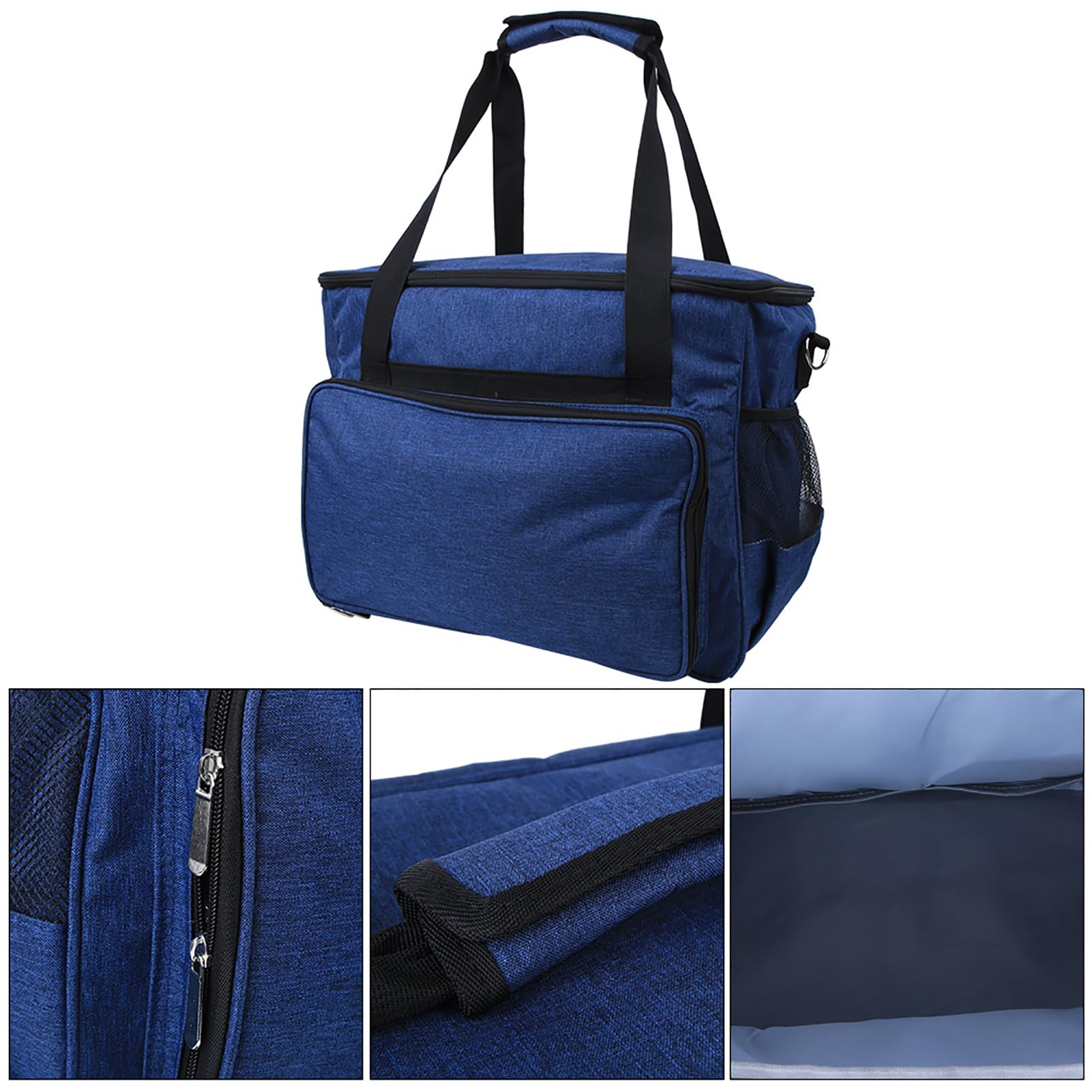 Bolsa De Almacenamiento For Tejer Con Oxford 600D, Organizador Agujas For | Artesanos(Blue)