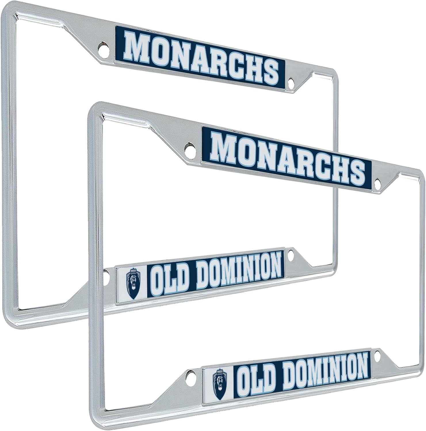 Desert Cactus Old Dominion University Car Accessories Metal License Plate Frame for Front or Rear of Car (Mascot 2 Pack)