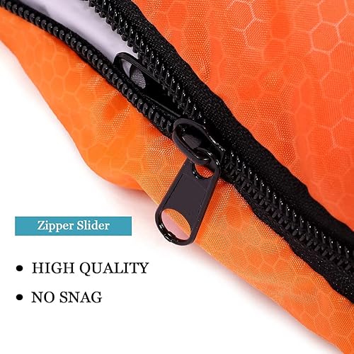 Miniatura 10 de Saco de dormir para adultos y niños y niñas, clima frío y cálido, verano, primavera, otoño, ligero, bolsa compacta impermeable para equipo de