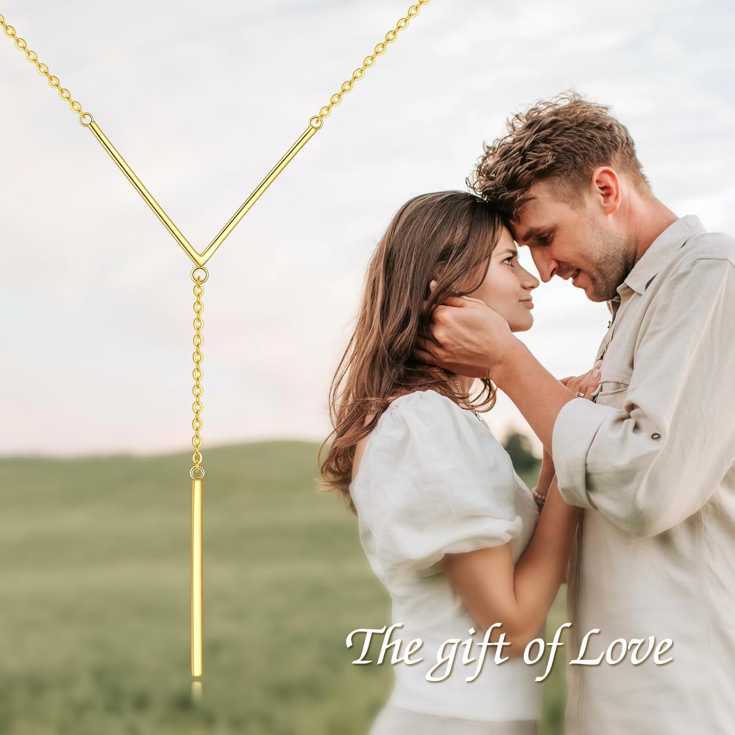 Sterling Silver Long Bar Necklace Y Shape Necklace for Women Gold Plated Drop Lariat Chain Necklace Minimalist Jewelry - Image 5