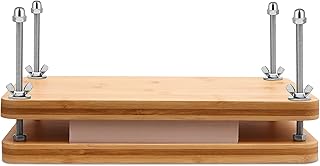 SCITROFACTORY Book Press, Portable Bamboo Bookbinding Press, Paper Press, Bookbinding Machine, 7.6 x 13 inches