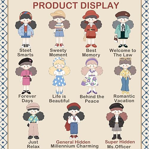 Miniatura 2 de BEEMAI Molinta Retro Girls Series - Caja ciega con diseño aleatorio, lindas figuras coleccionables, juguetes coleccionables, regalos de cumpleaños