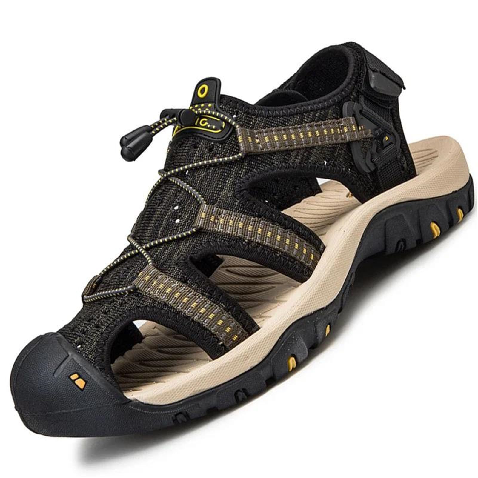 Men's Plus Size Sandals - Casual Beach Water Shoes with Sneaker Style