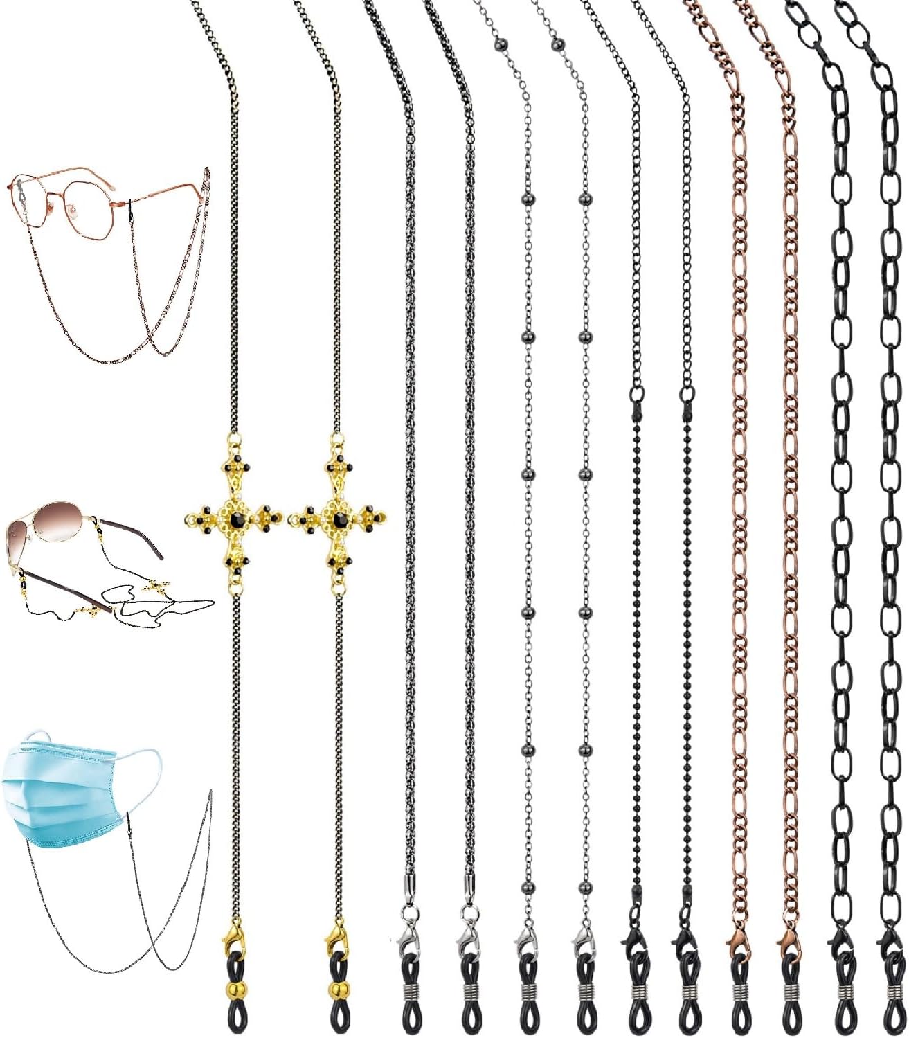 Glasses Chain for Women, Stylish Sunglasses Strap Eyeglass Holders around Neck for Women and Men