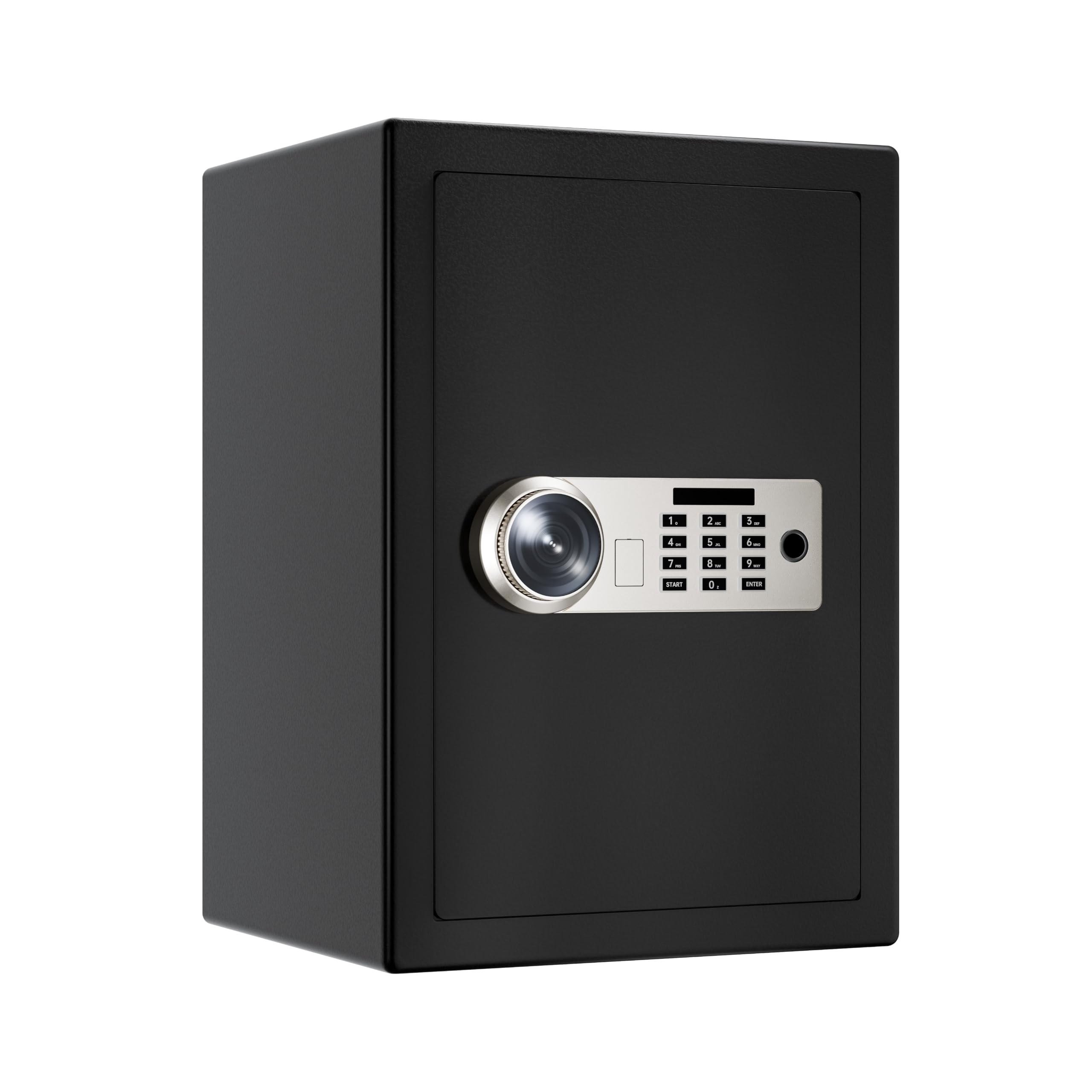 Caja Fuerte Digital 51L Acero para Hogar y Oficina, Cerradura Electrónica con Código y Llave, Seguridad Antirrobo para Dinero, Joyas y Documentos, 35x33x50cm Negro