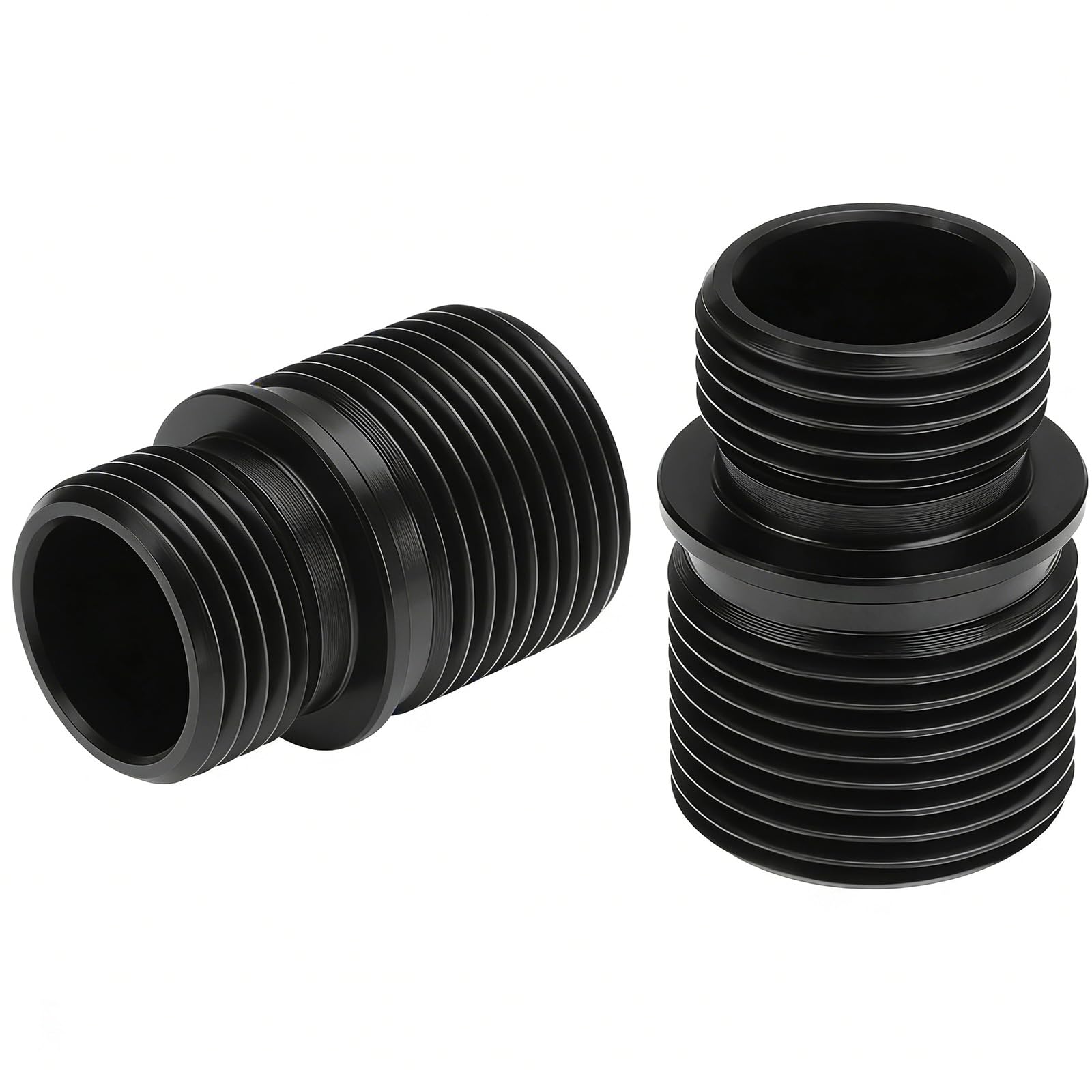 ChainYao 2 Pack 12mm to 14mm CCW Thread Adapter Sleeve, Counter-Tooth Male Thread Conversion Adapter, High Strength Carbon Steel Strimmer Brush Cutter Adapter for Garden Power Tool Extensions