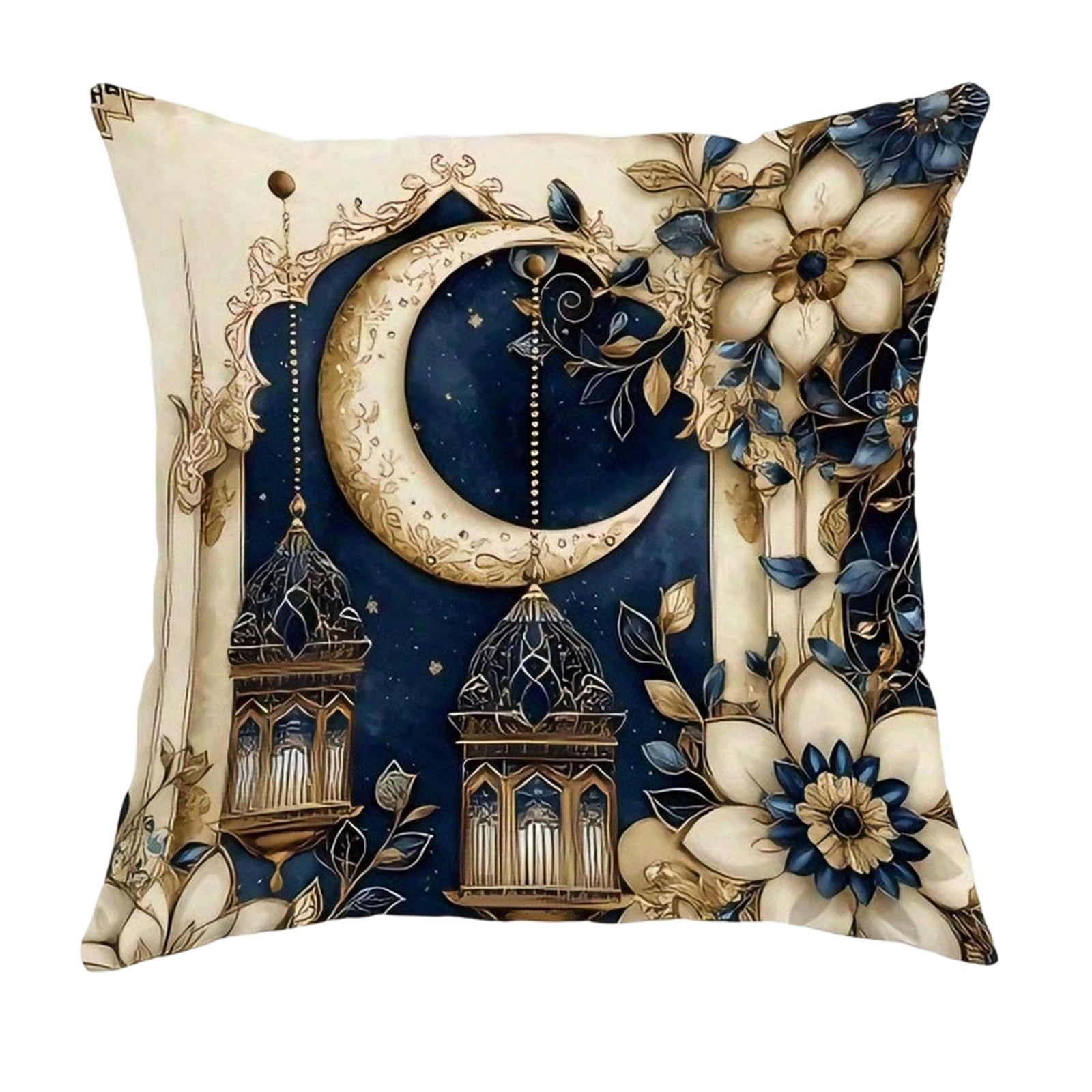 Tsophreniq Portable Florals Pattern Short Plush Pillowcase for Seasonal Decoration Sofa Bed Washable Pillow Cover