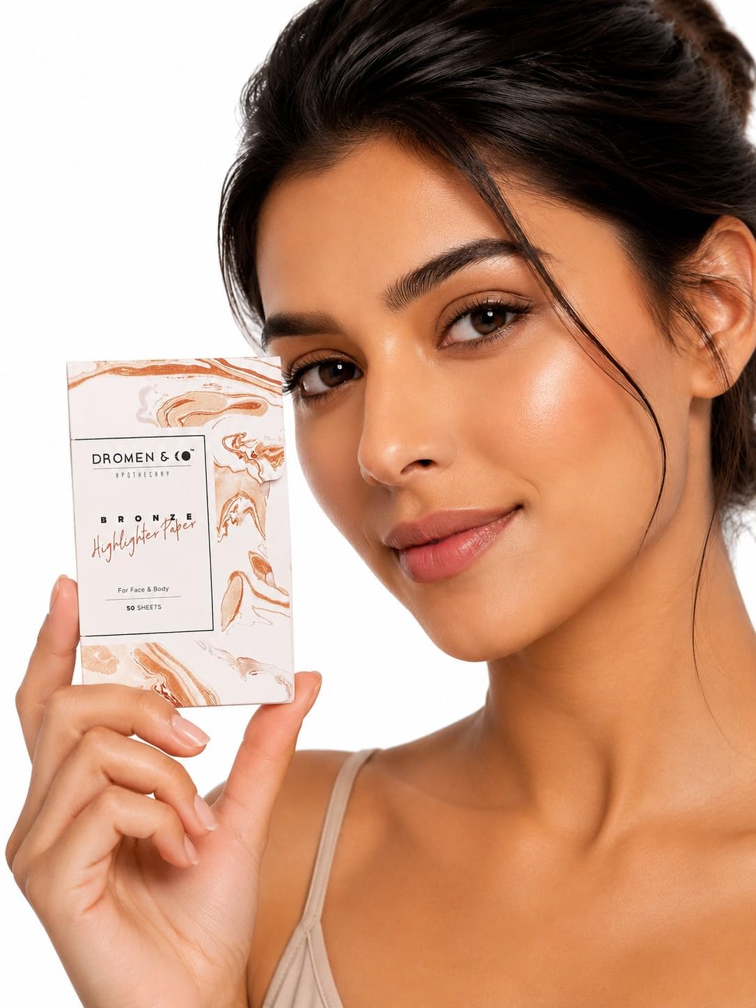 Dromen & Co Bronze Highlighter Paper | Instant Makeup | 50 Sheets-image-8