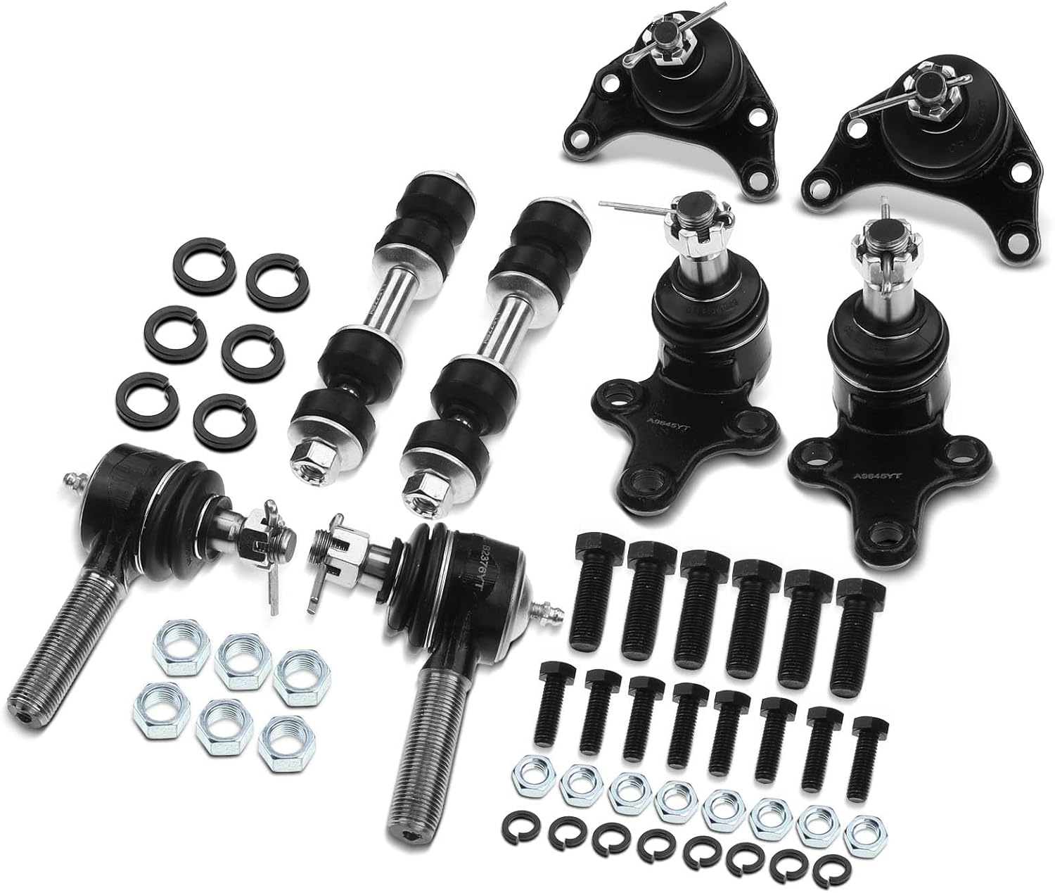 A-Premium Set of 8, Front Sway Bar Link, Upper Lower Ball Joint, Outer Tie Rod End, Compatible with Toyota Pickup 1989-1995, RWD Only