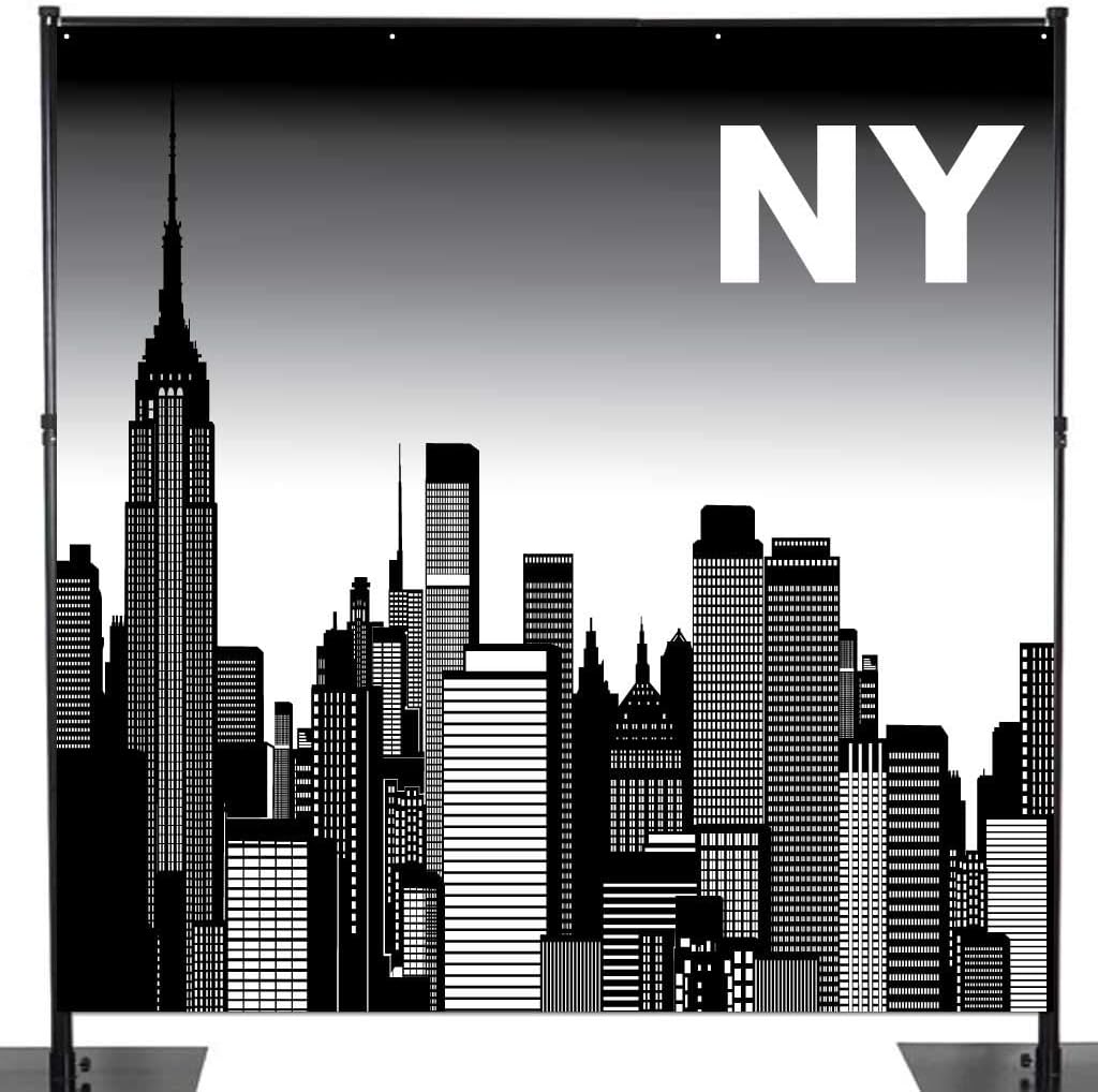 VictoryStore Photo Backdrop: New York Backdrop 52 Inch by 52 Inch Vinyl Banner (New York Skyline)