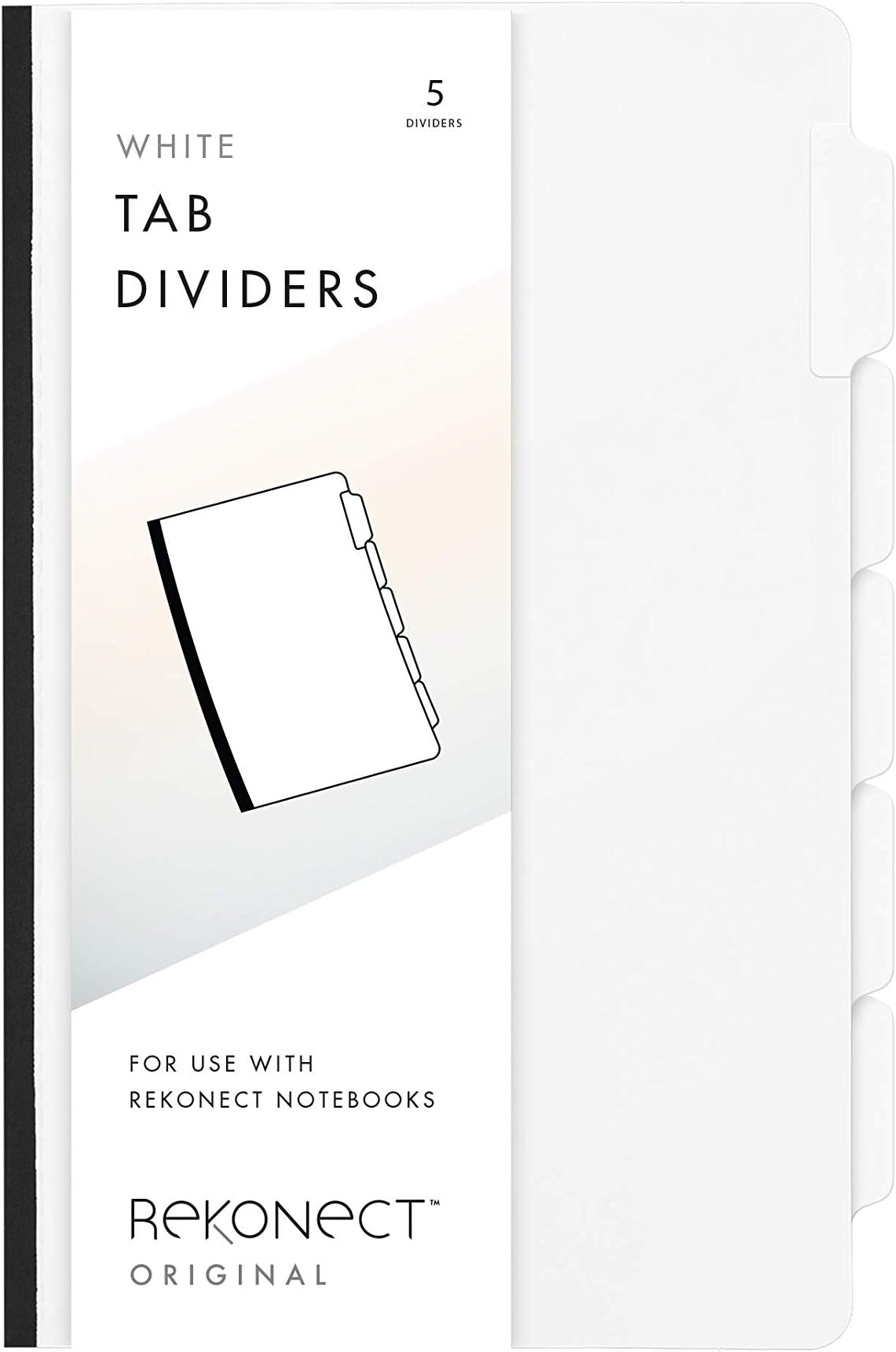 Rekonect Tabs (5) plus 45 lined paper refills for the Rekonect notebook
