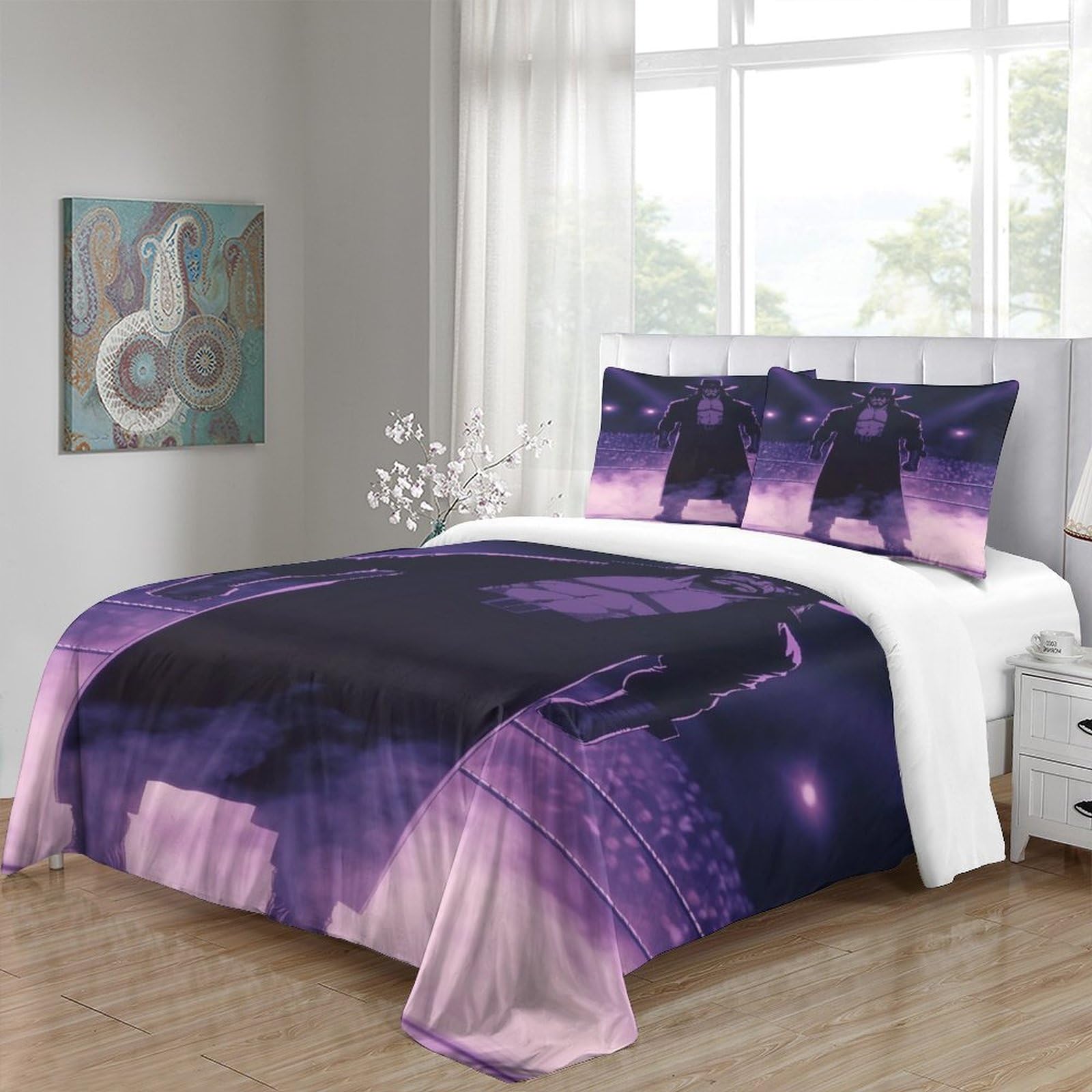 HONGBING Wrestling 3D Print Sports Duvet Cover Quilt Cover for Boys Girls Comforter Covers with Zipper Closure Soft Microfiber Bedding Set including Pillow Cases 3 Pieces King(220x240cm) - Image 4
