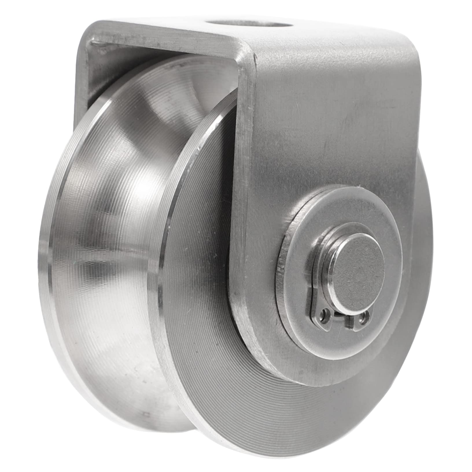 LIFKOME Sturdy U-Shaped Hanging Wheel Load-Bearing Stainless Steel Single Pulley Block Practical Winch Cable Pulley