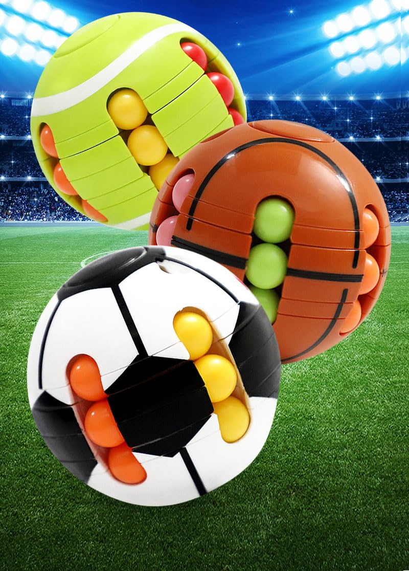 Juguetes de pelota deportiva de rompecabezas - Rompecabezas 3D y juegos de acertijos para niños y adultos, juguetes sensoriales de regalo, cuentas mágicas de inteligencia de 6,35 cm, alivio del estrés
