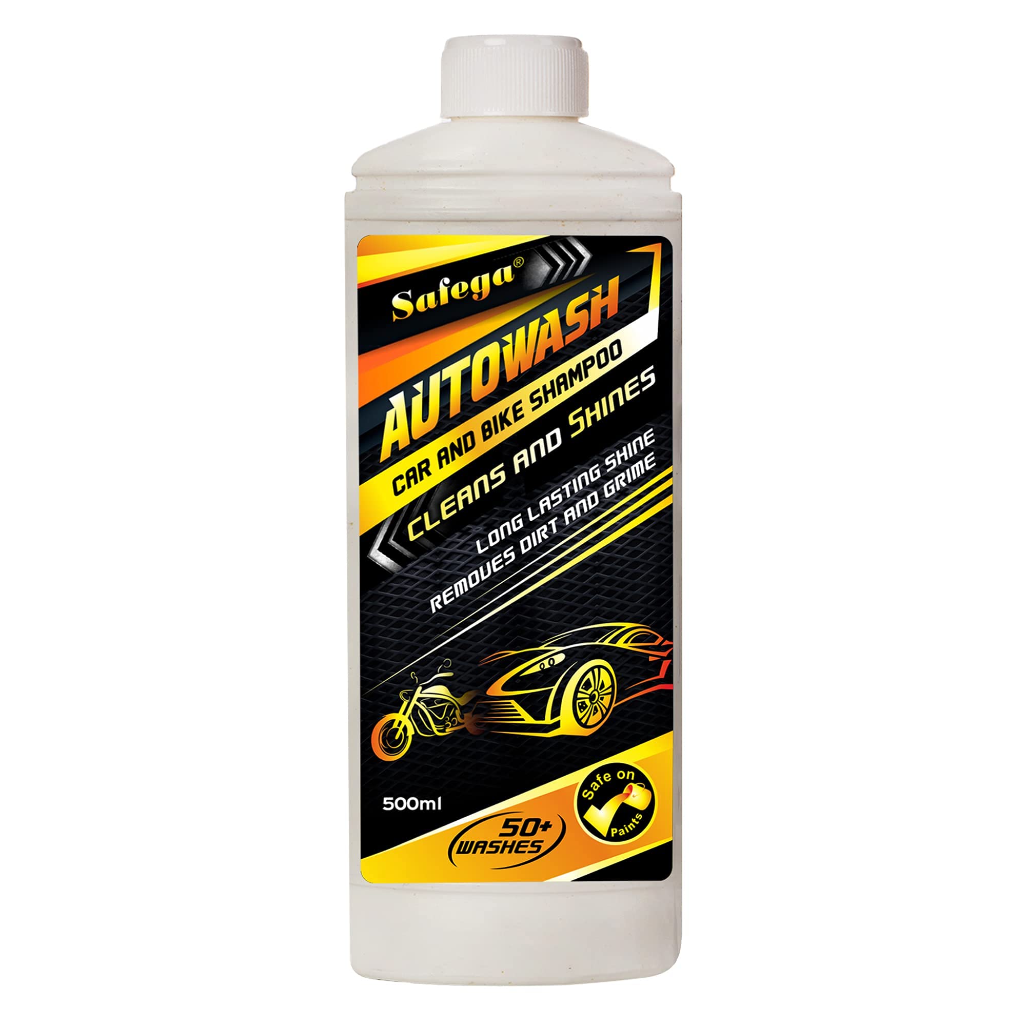 Buy Safega Car and Bike Shampoo AUTO WASH(500 Ml) PH balanced Shampoo