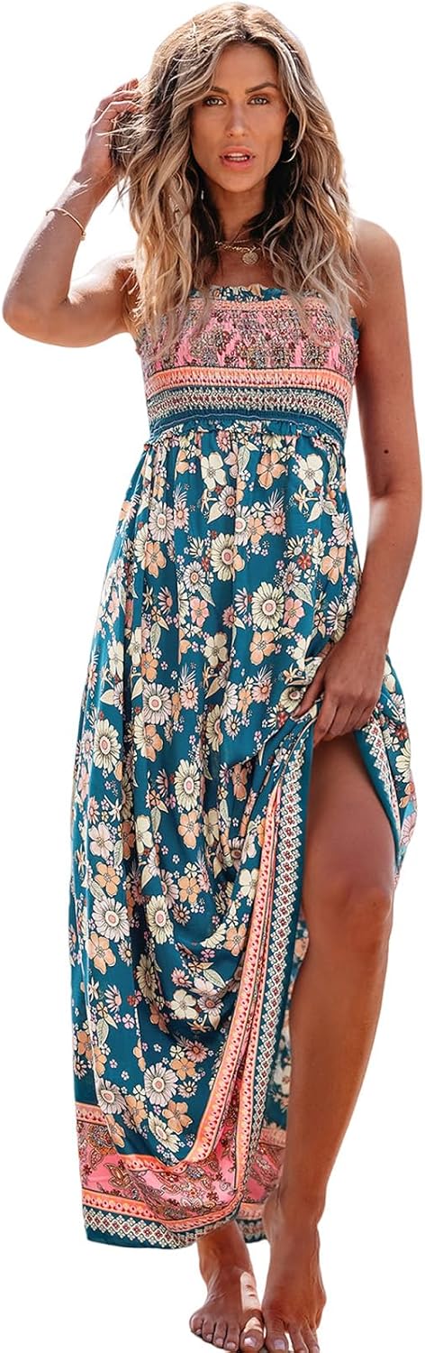 CUPSHE Women's Maxi Dress featuring Ditsy Floral pattern.
