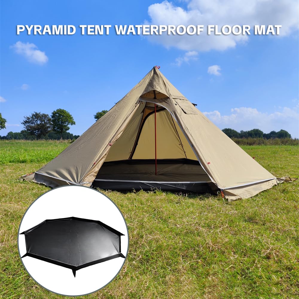 HUIOP Tapis de Sol de Tente Pyramide,Tapis de Sol imperméable,Tapis de Pique-Nique,Tapis de Plage imperméable,Tapis de Tente pour Le Camping