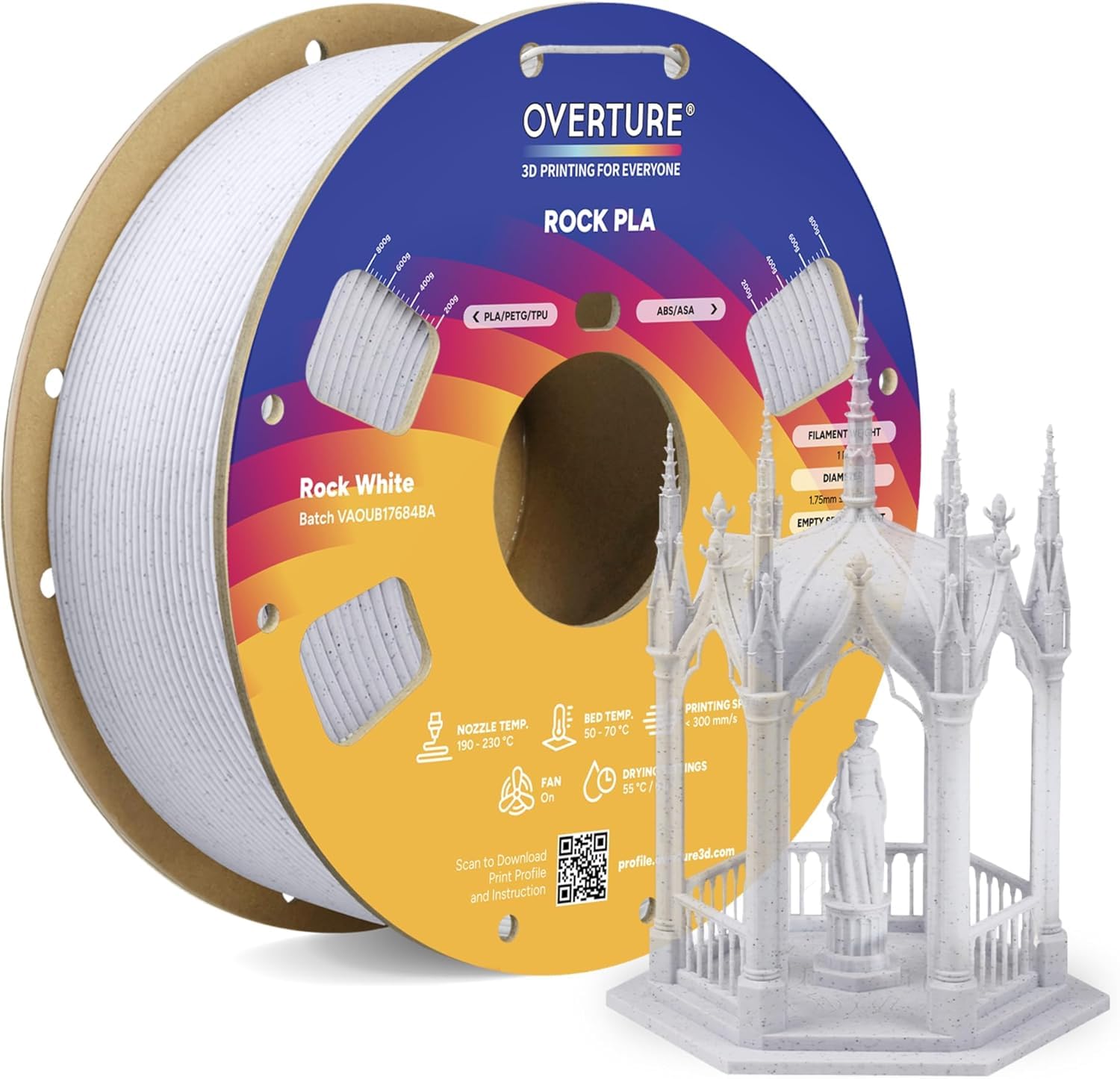 Filament PLA OVERTURE 1,75 mm 1 kg