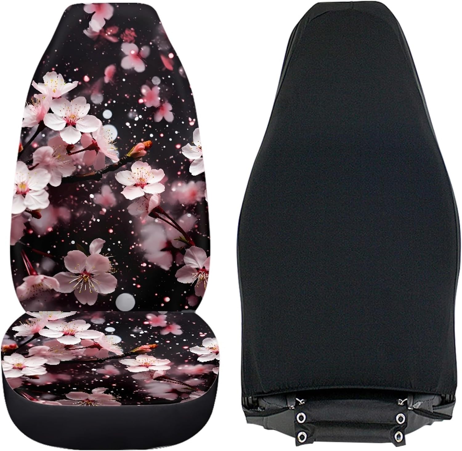 Cherry Blossom Print Car Seat Cover for Women,Fashion Front Seats Protector Universal Fit for Most Cars,SUVs,Trucks,Sedans,or Van