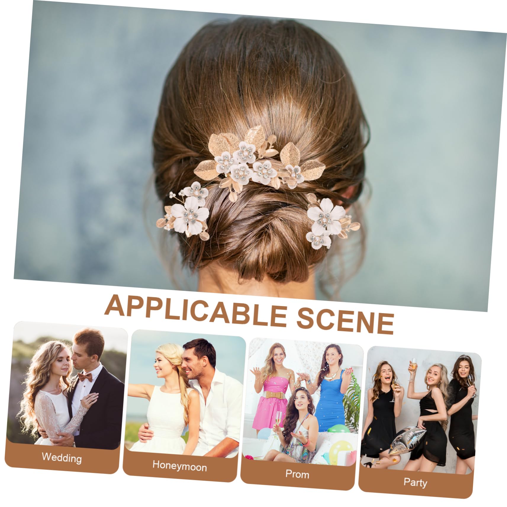 Beavorty 5 Sets Blätter Und Blumen Haarkamm Braut Haarschmuck Kopfschmuck Für Hochzeitsdekoration Blumen Haarschmuck Für Frauen Vintage