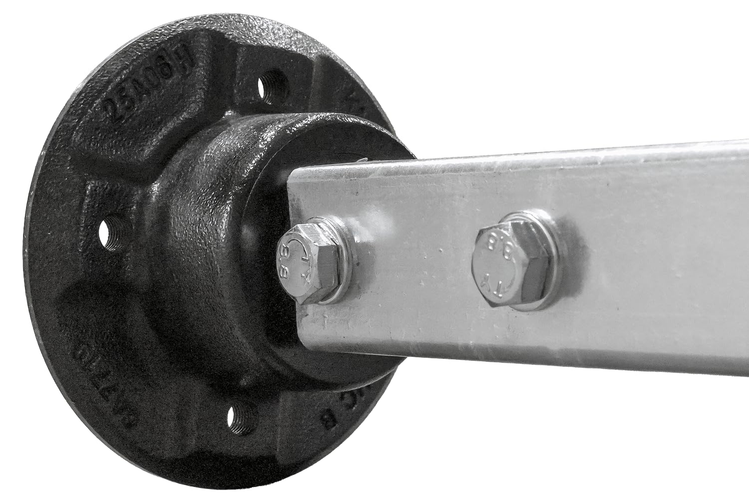 Knott Ungebremste Starrachse VR7 für Anhänger bis 750 kg mit 1240 mm Lochabstand und 1580 mm Nabenabstand, Lochkreis 4x100, feuerverzinkte Achse für Blattfederung