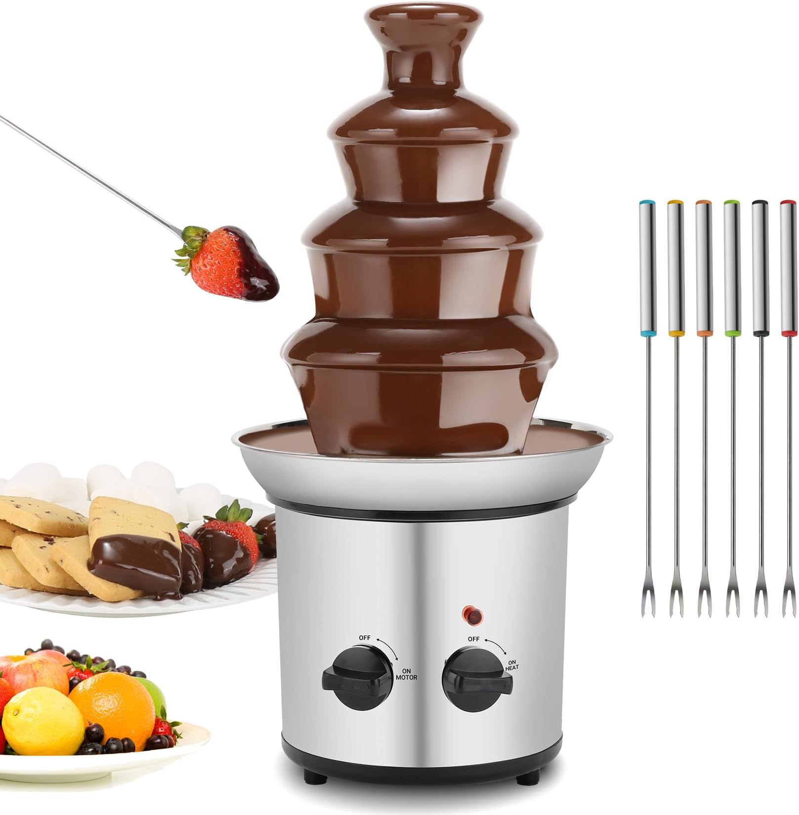 Chocolate Fountain, 4 Tiers Electric Melting Machine